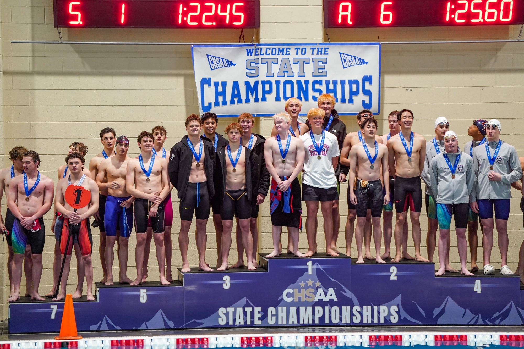 Boys Swim Podium 2025