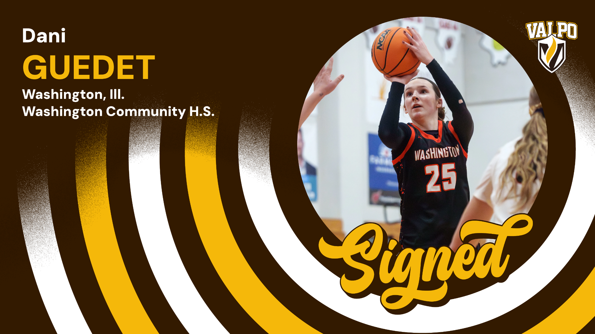 2025-26 WBB Dani Guedet signee graphic