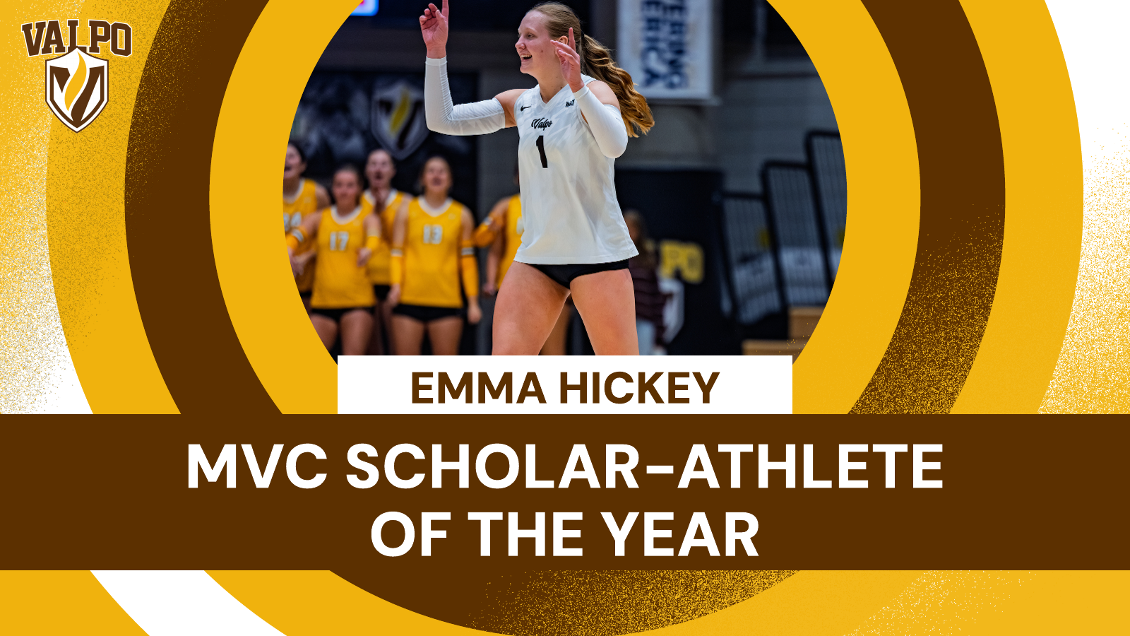 2025 VB Emma Hickey MVC Scholar-Athlete of the Year graphic