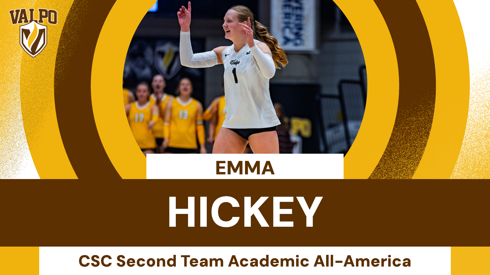 2025 VB Emma Hickey Academic All-America graphic
