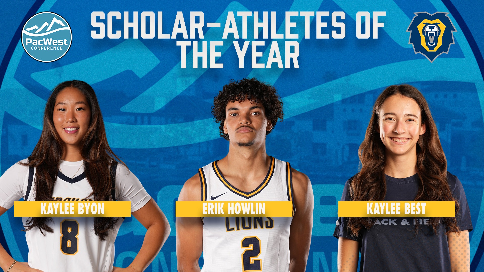 2025-26 PacWest Scholar Athlete by sport