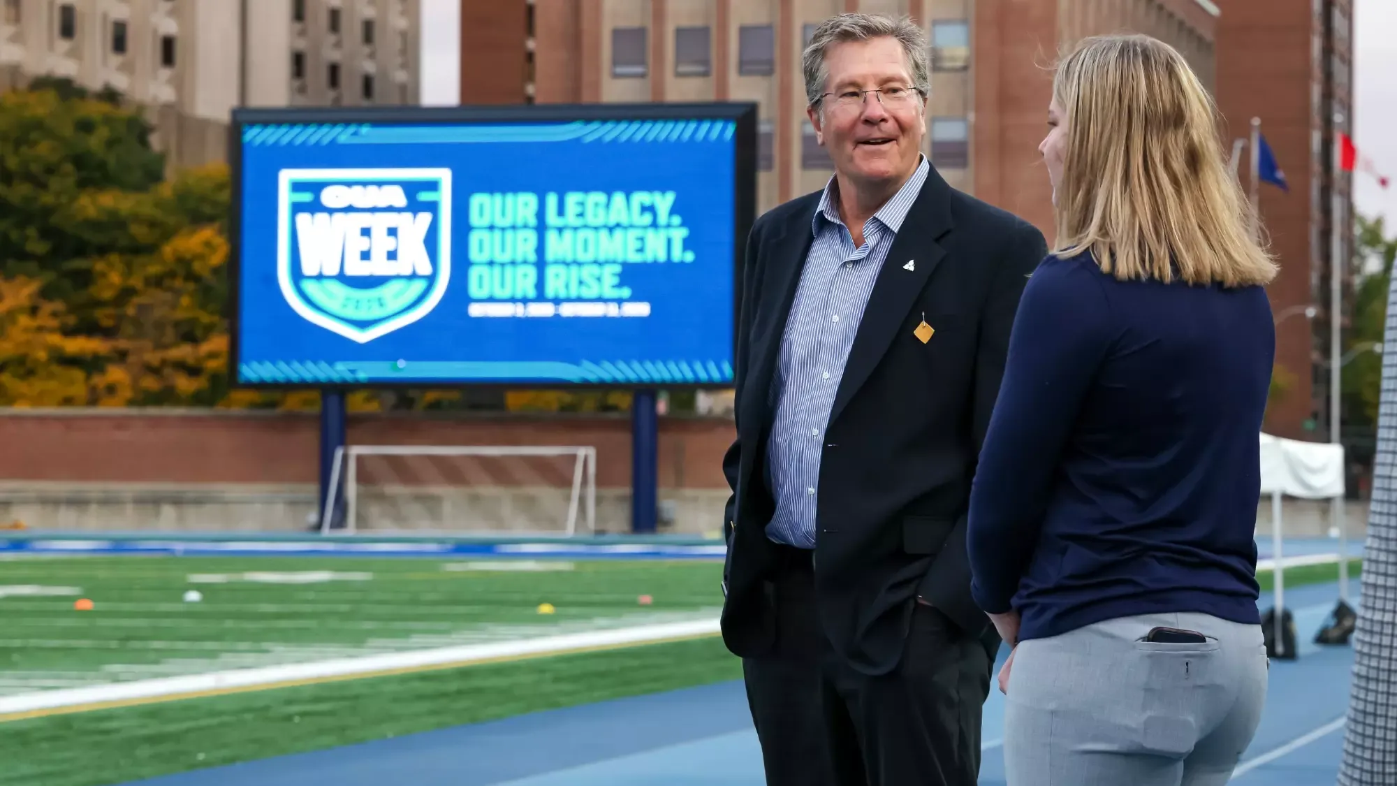 Minister of Sport Brian Saunderson visits U of T Campus