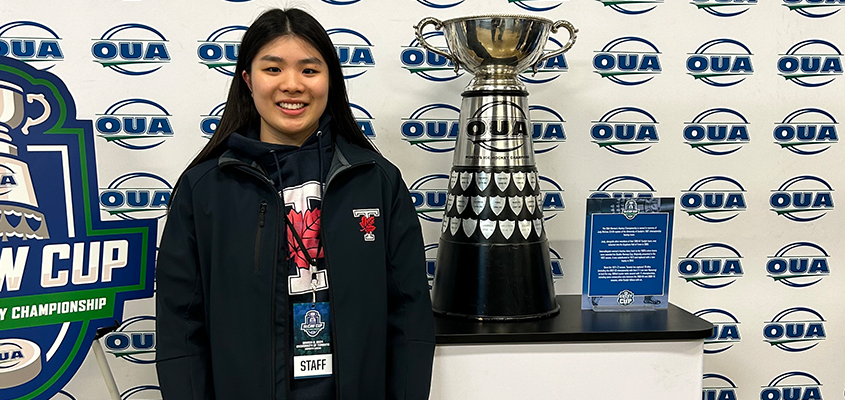 Joaquina Yuen with the McCaw Cup