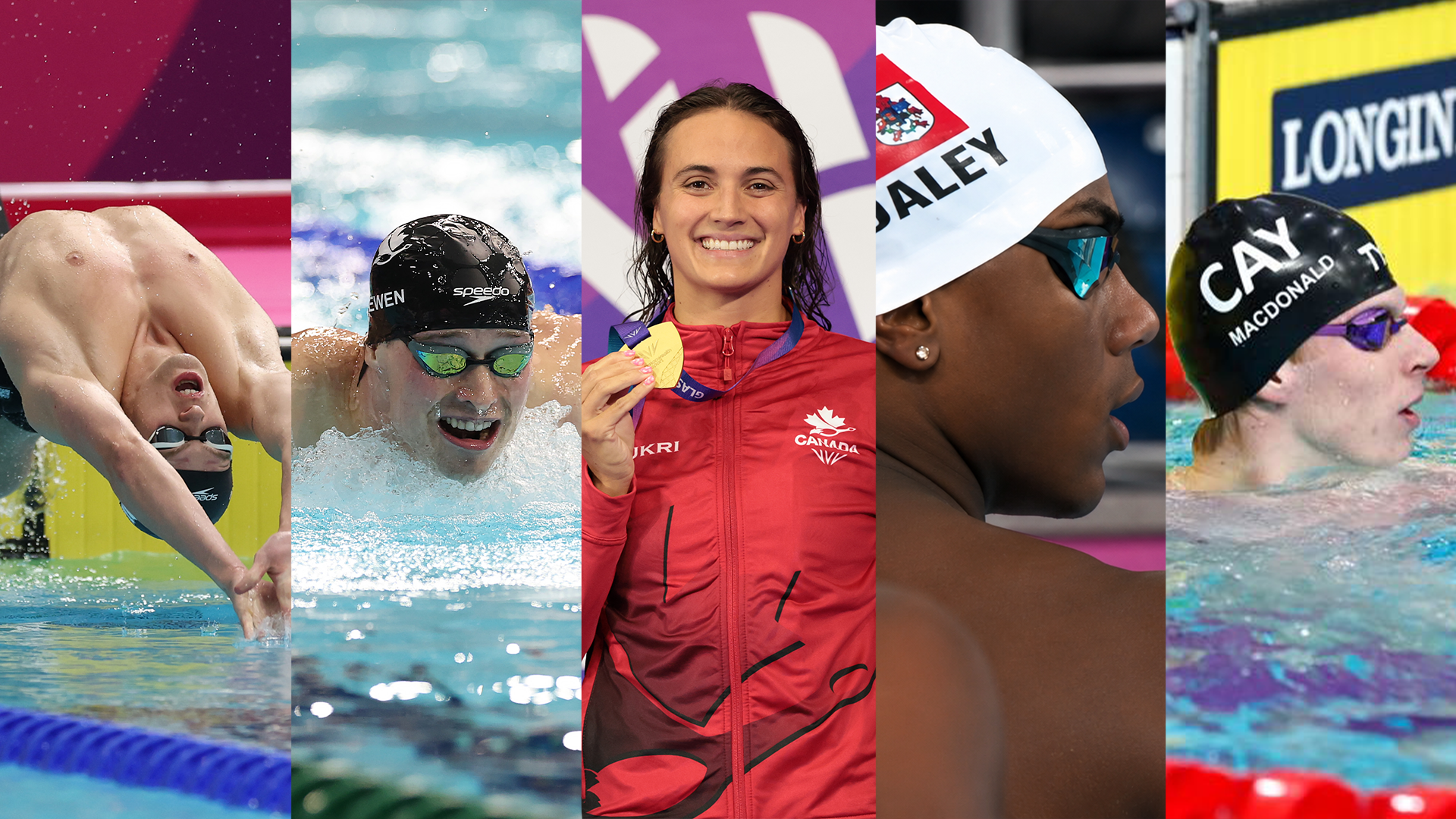 SWIM Commonwealth Games Swimmers Winterborn Loewen Masse Daley Macdonald