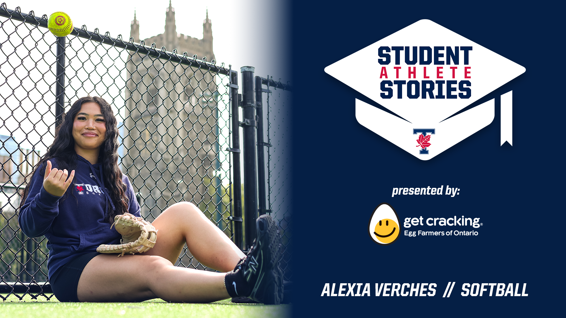 Alexia Verches softball player for the Varsity Blues