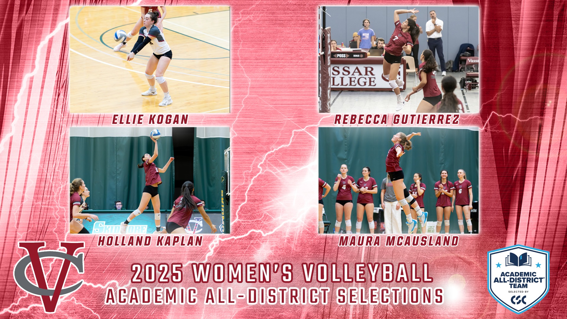2025 Women's Volleyball CSC Academic All-District