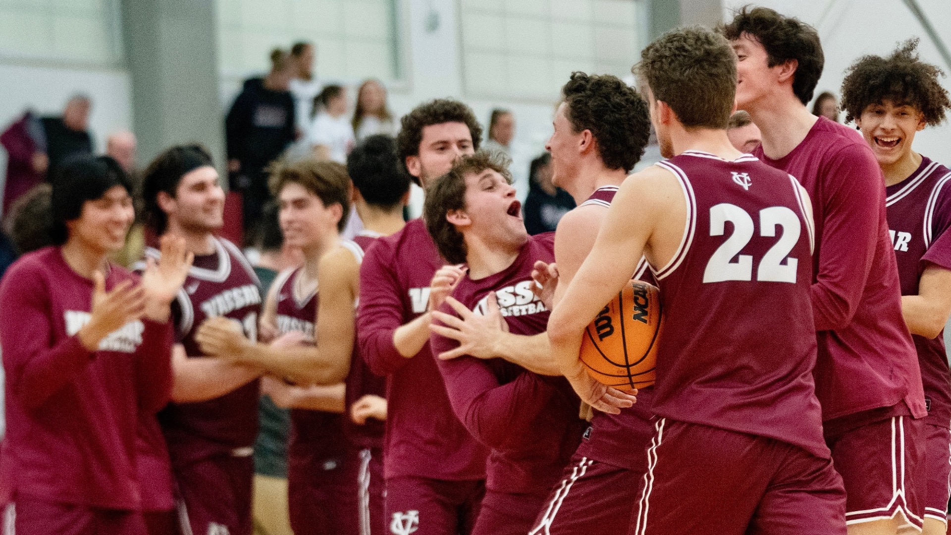 MBB Celebration Following Liberty League Semifinal Win Over Union