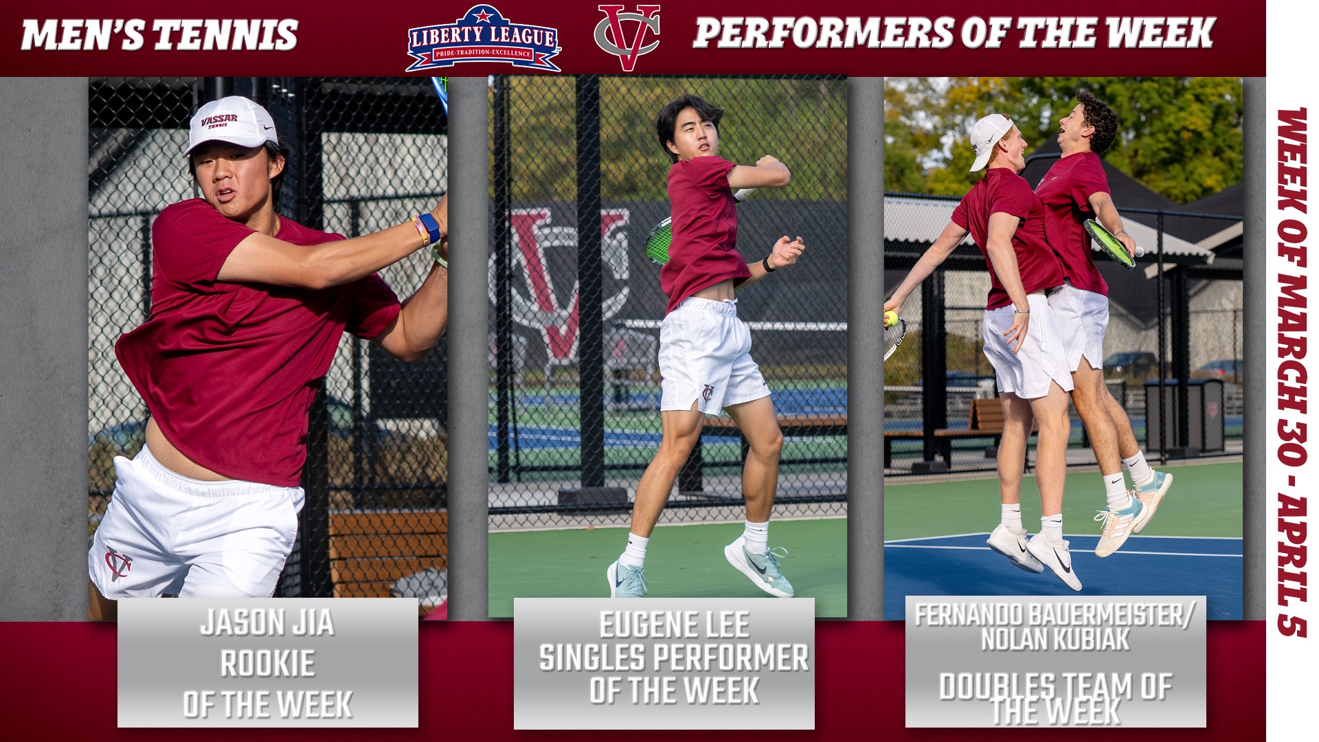 Men's Tennis Sweep LL Awards 4.6.26