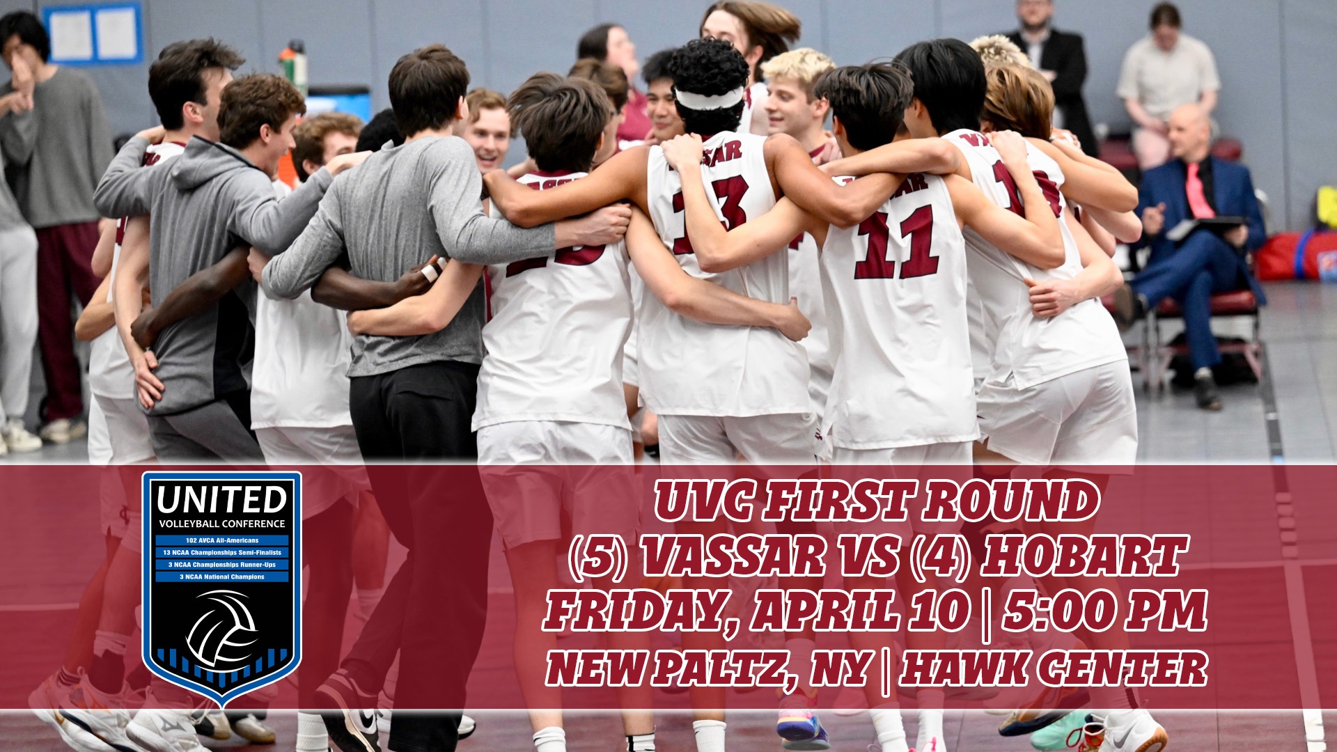 2026 UVC First Round Preview Image - Vassar vs Hobart