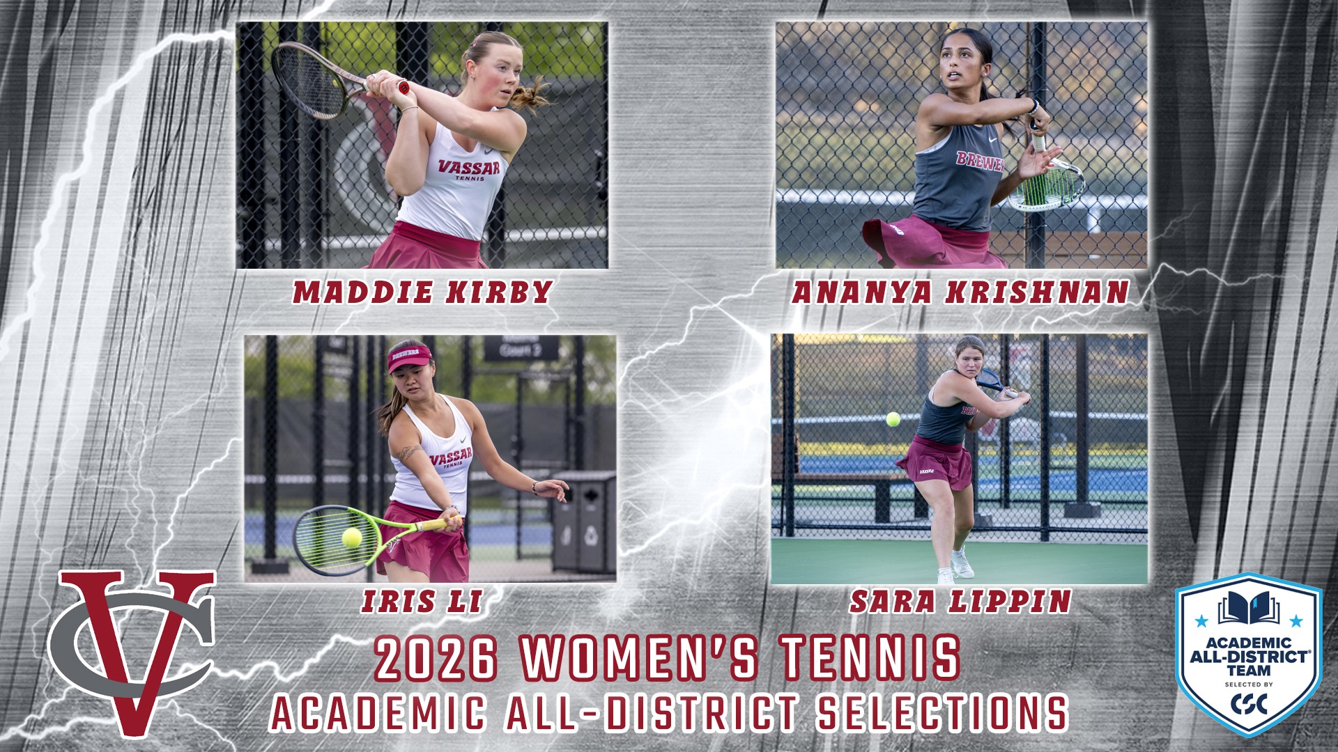 2026 Women's Tennis Academic All-District 