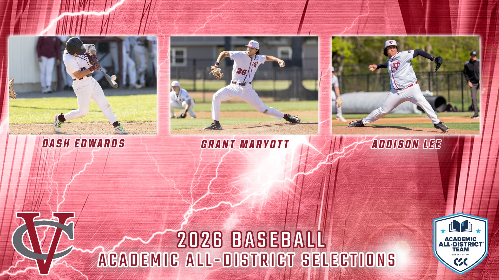 Baseball Academic All-District Selections 2026