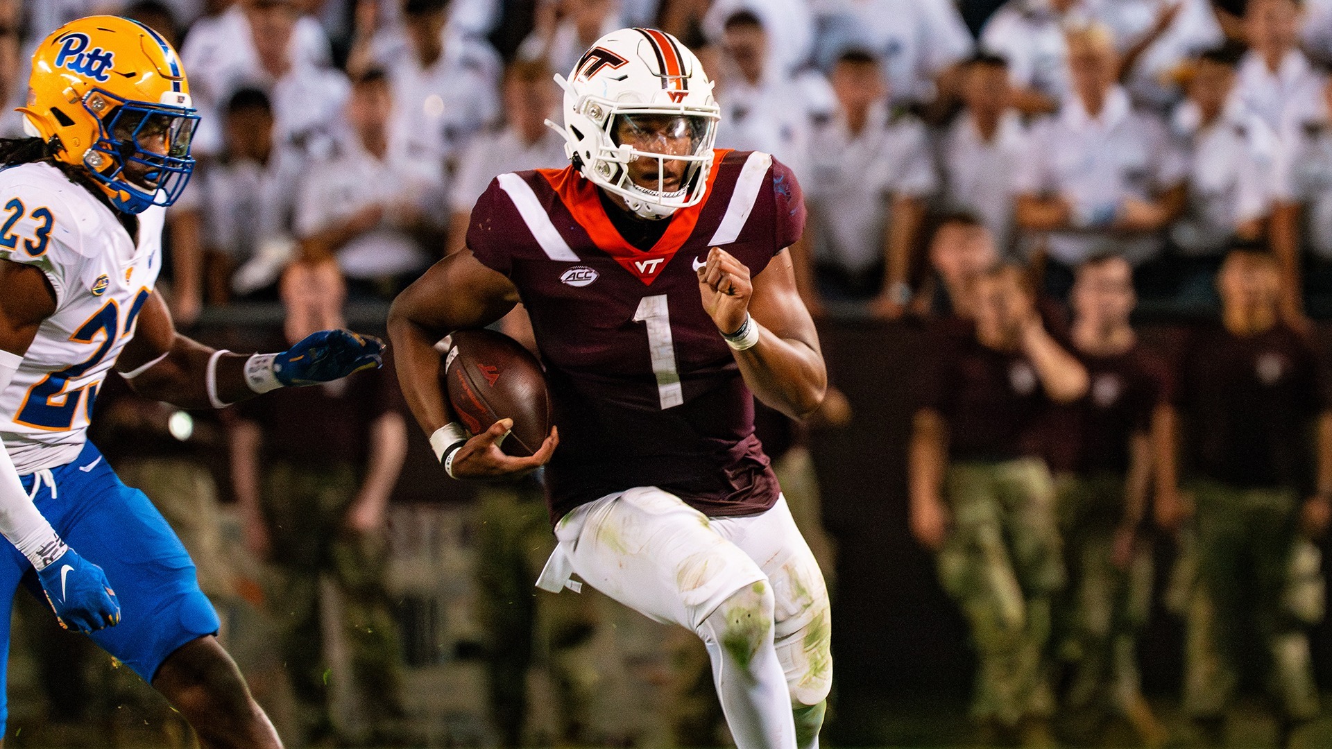 Kyron Drones Football Virginia Tech Athletics