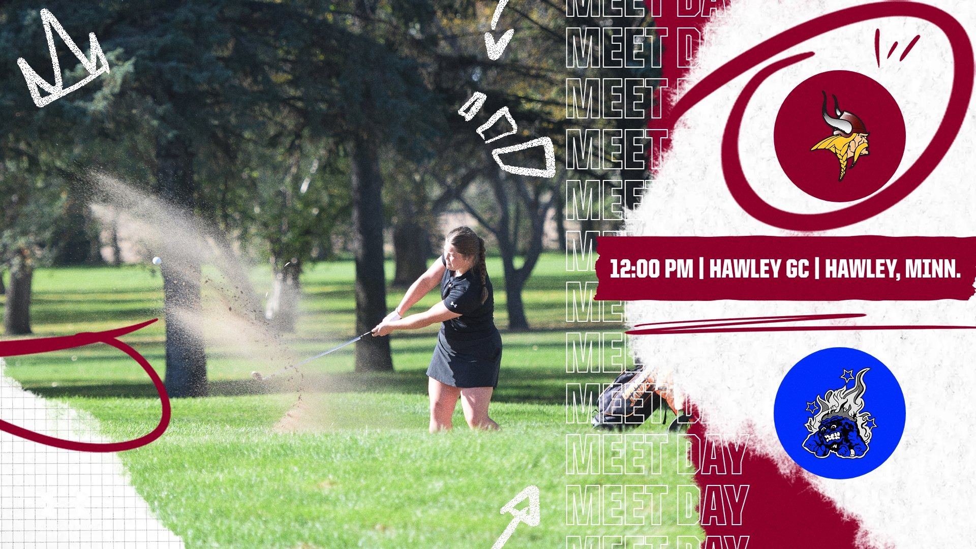 Sadie Neustel hitting bunker shot.