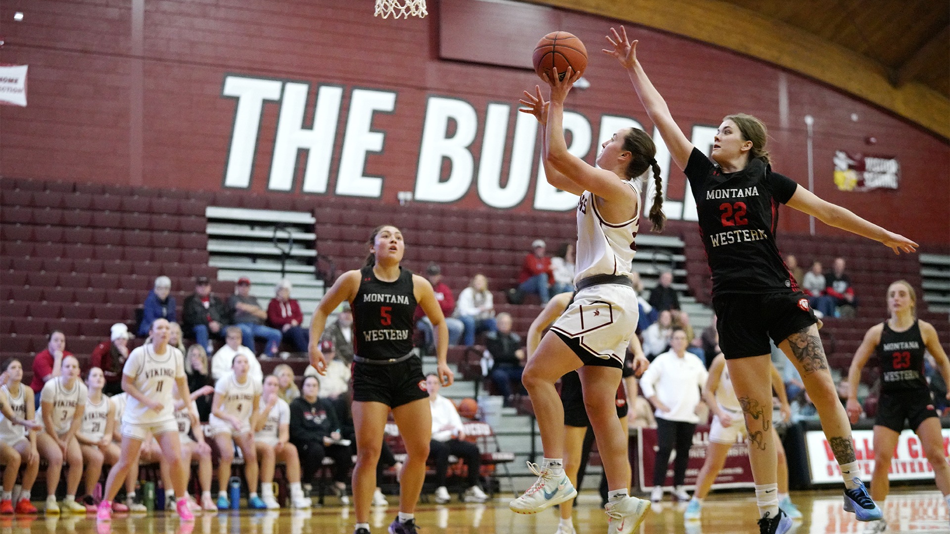 Aubrey Prunty drives the basket.