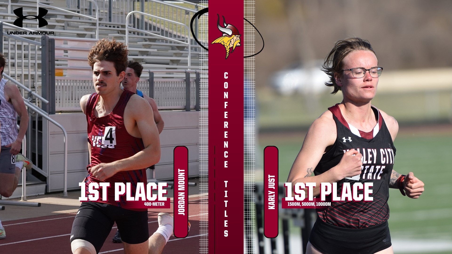 Just and Mount earn NSAA Conference Titles.