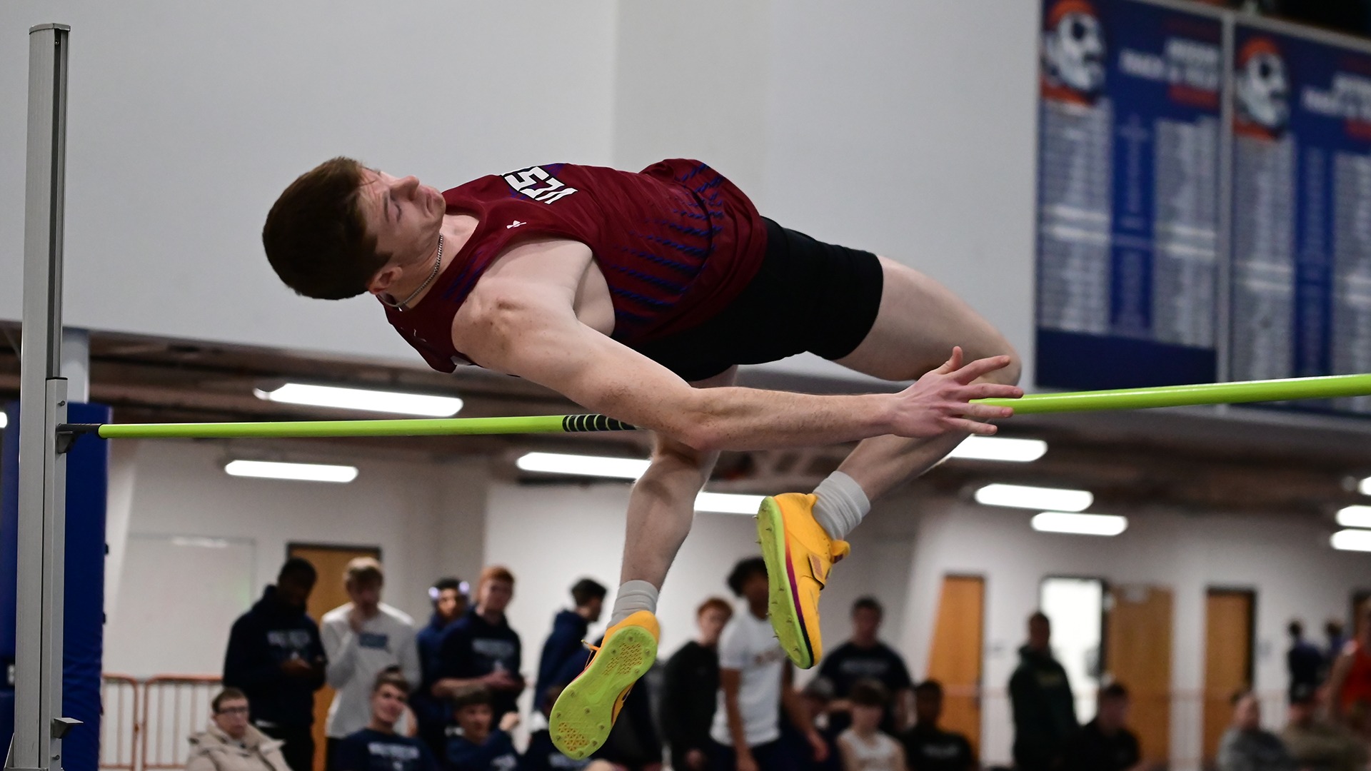 Zeke Barnick clears high jump at UMary