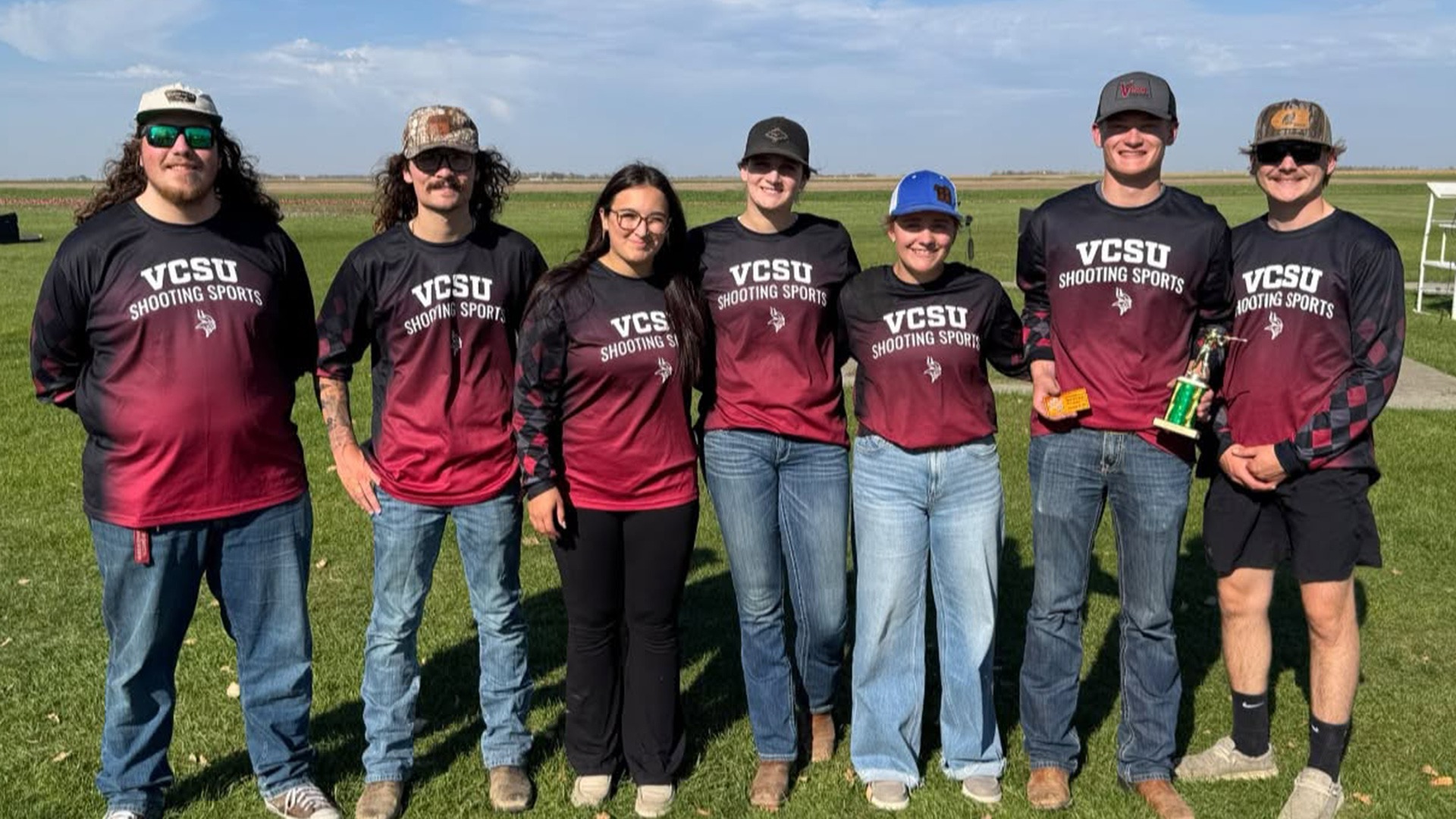 Post-competition at NDSU Bison Blast- Trap 2026, the VCSU Trap Shooting team gets together for a picture after wrapping up their competition in Fargo. 
