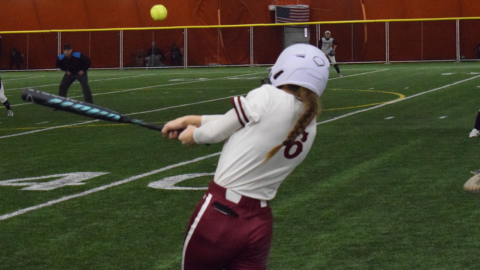 Pascale Kihn with the swing