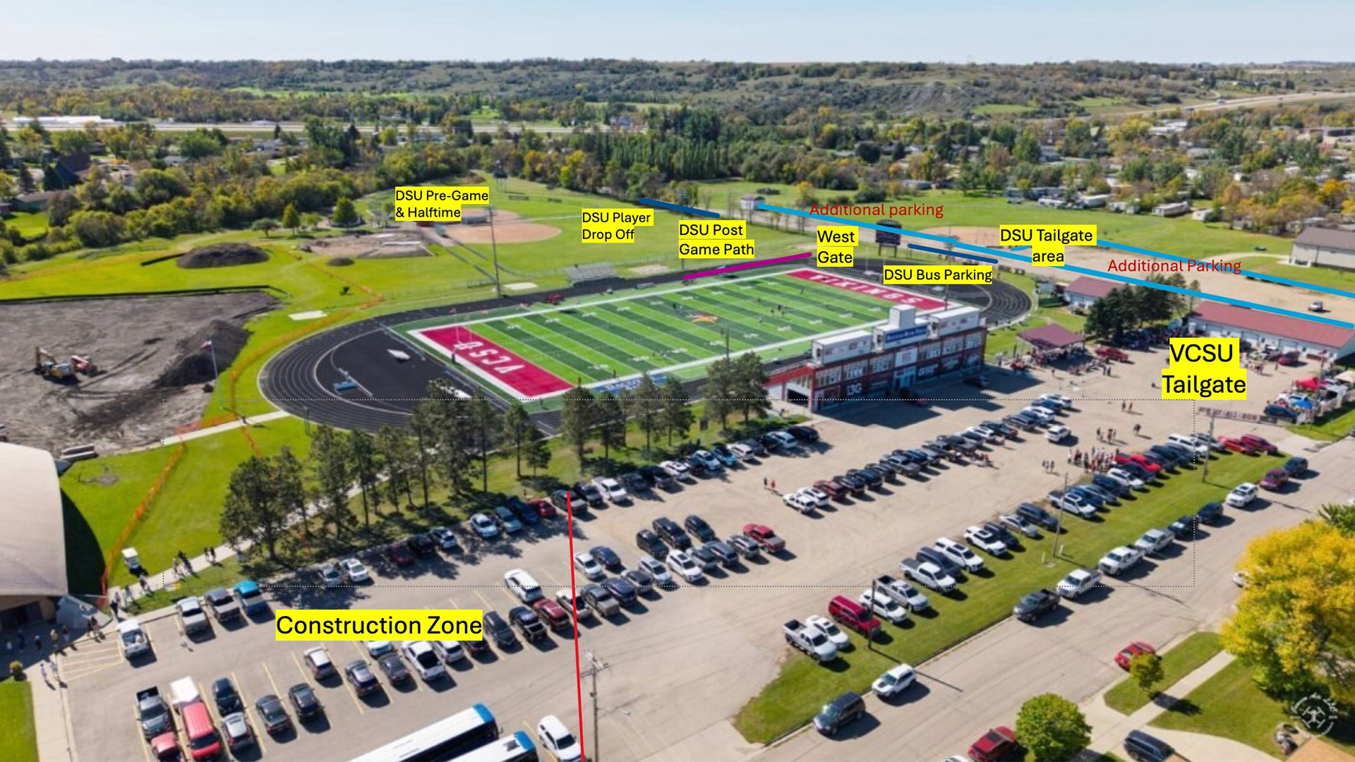 Parking at Lokken Stadium