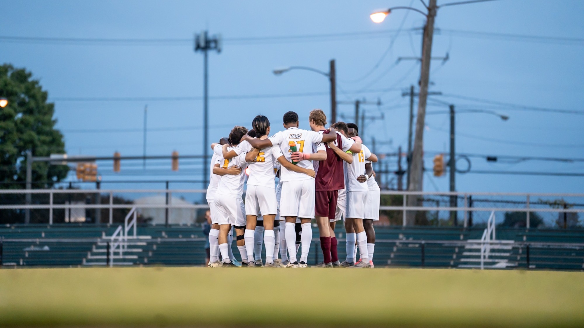 Men's Soccer Huddles Pre-Game
