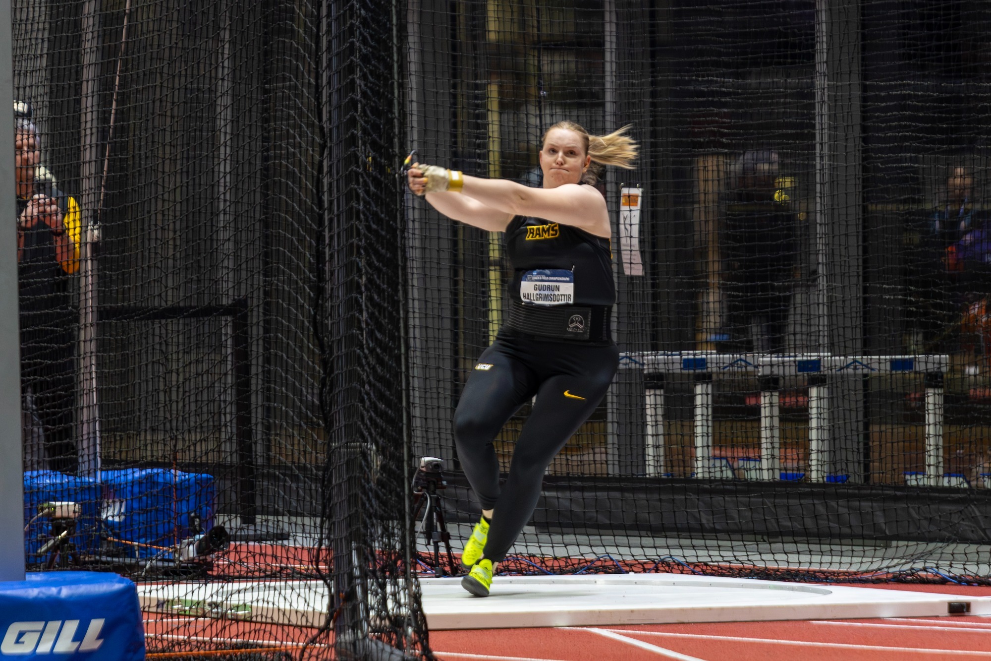 GUDRUN HALLGRIMSDOTTIR HAMMER THROW RANKS THIRD IN THE NCAA Virginia
