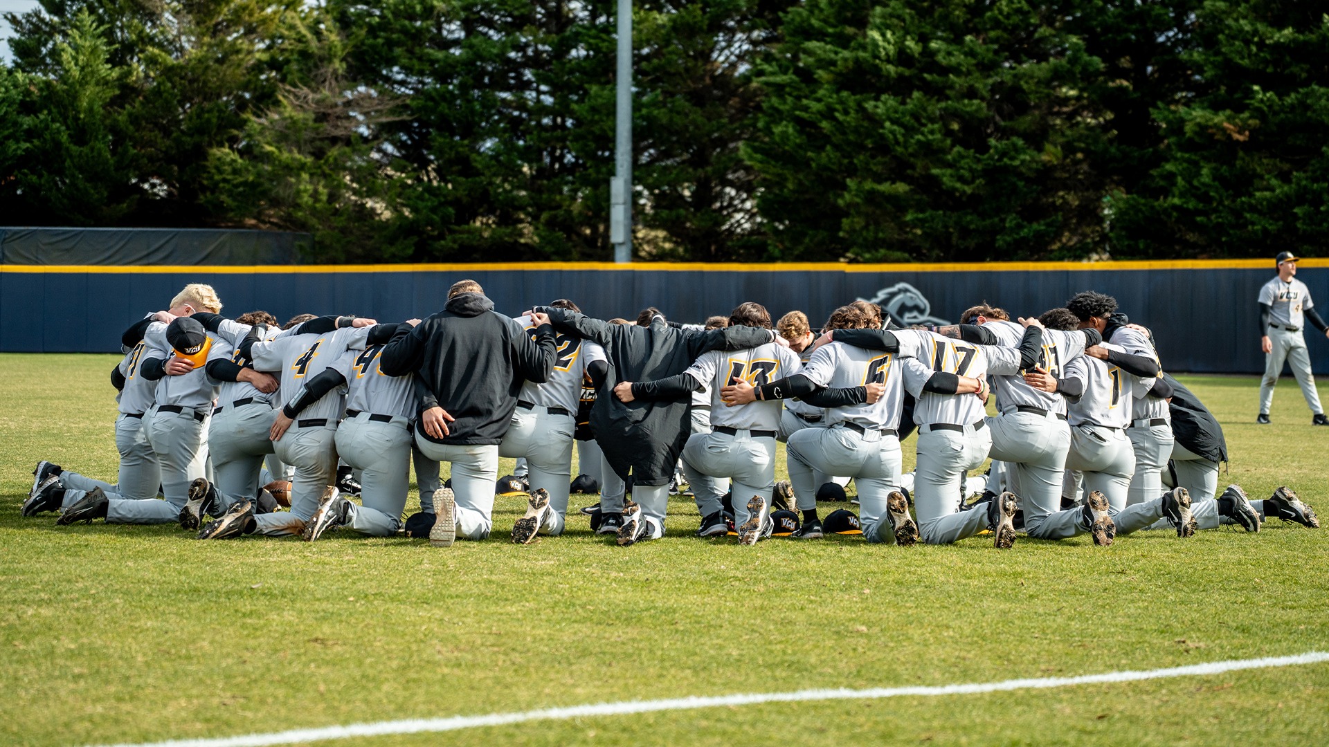 VCU Baseball Huddles Pre-Game