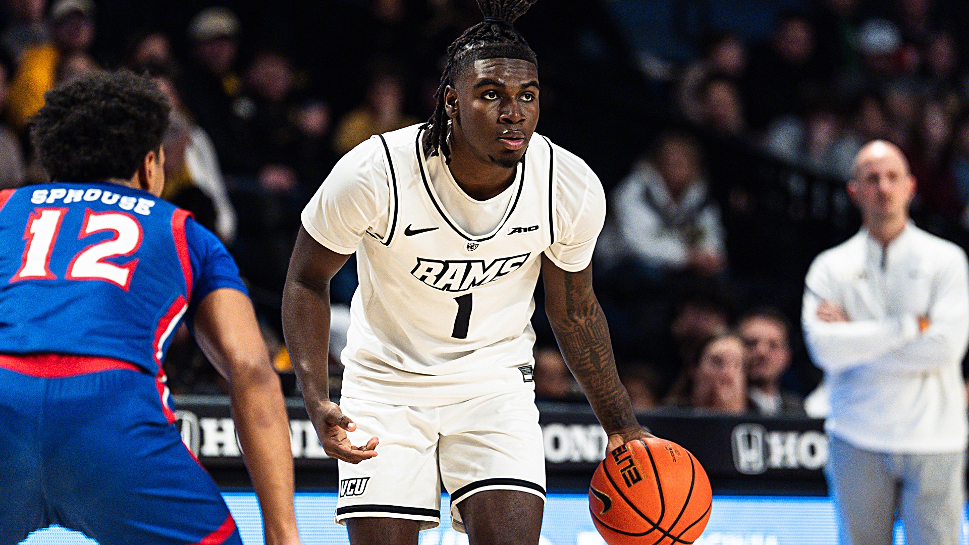 Nyk Lewis looks vs. American