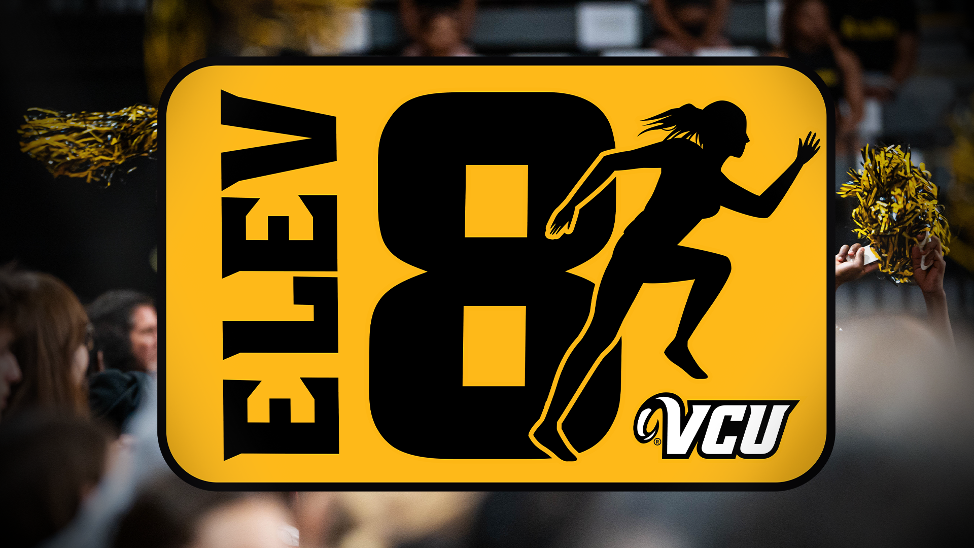 ELEV8 Logo with WBB Fans Cheering