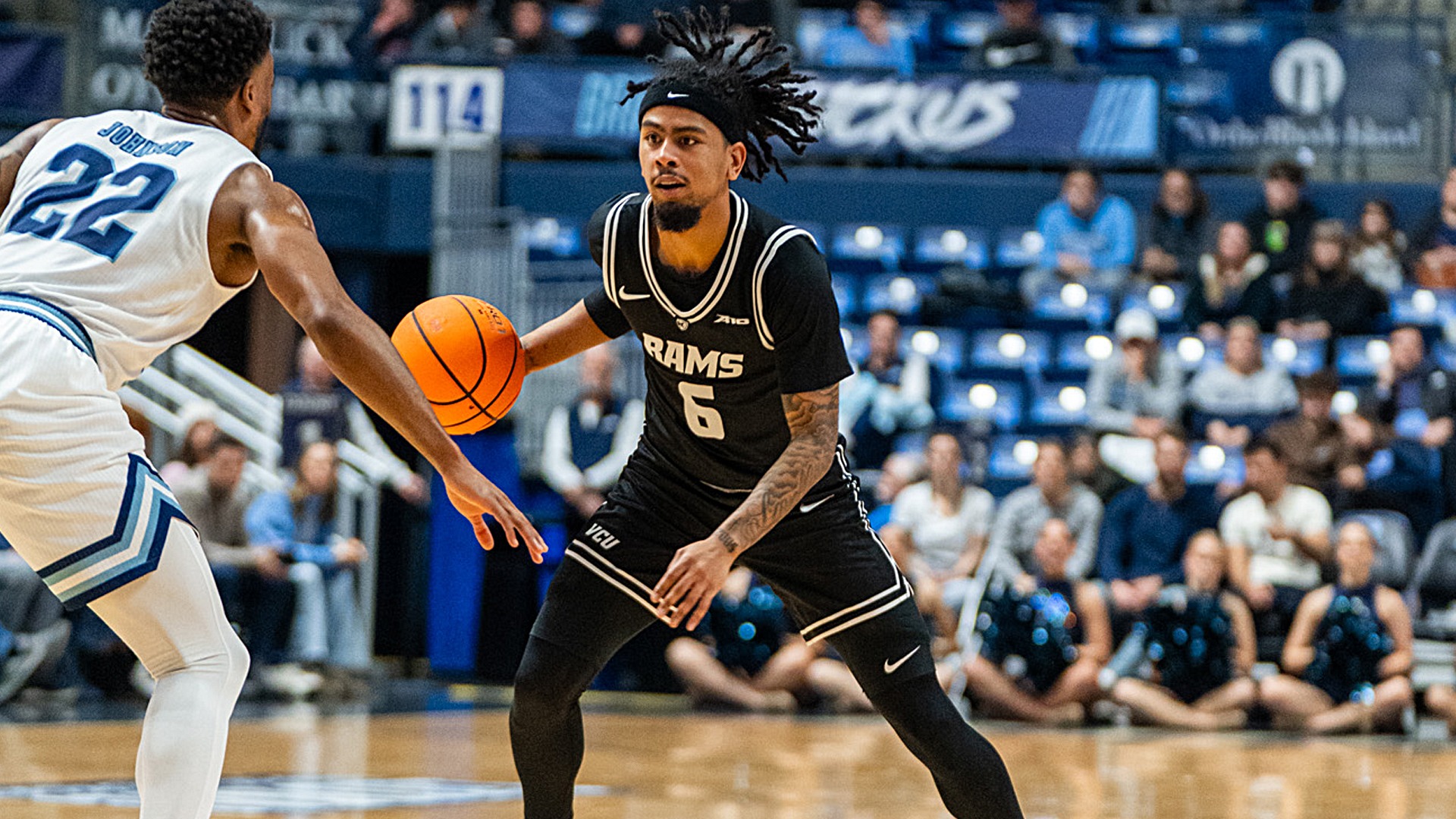 Terrence Hill drives at Rhode Island