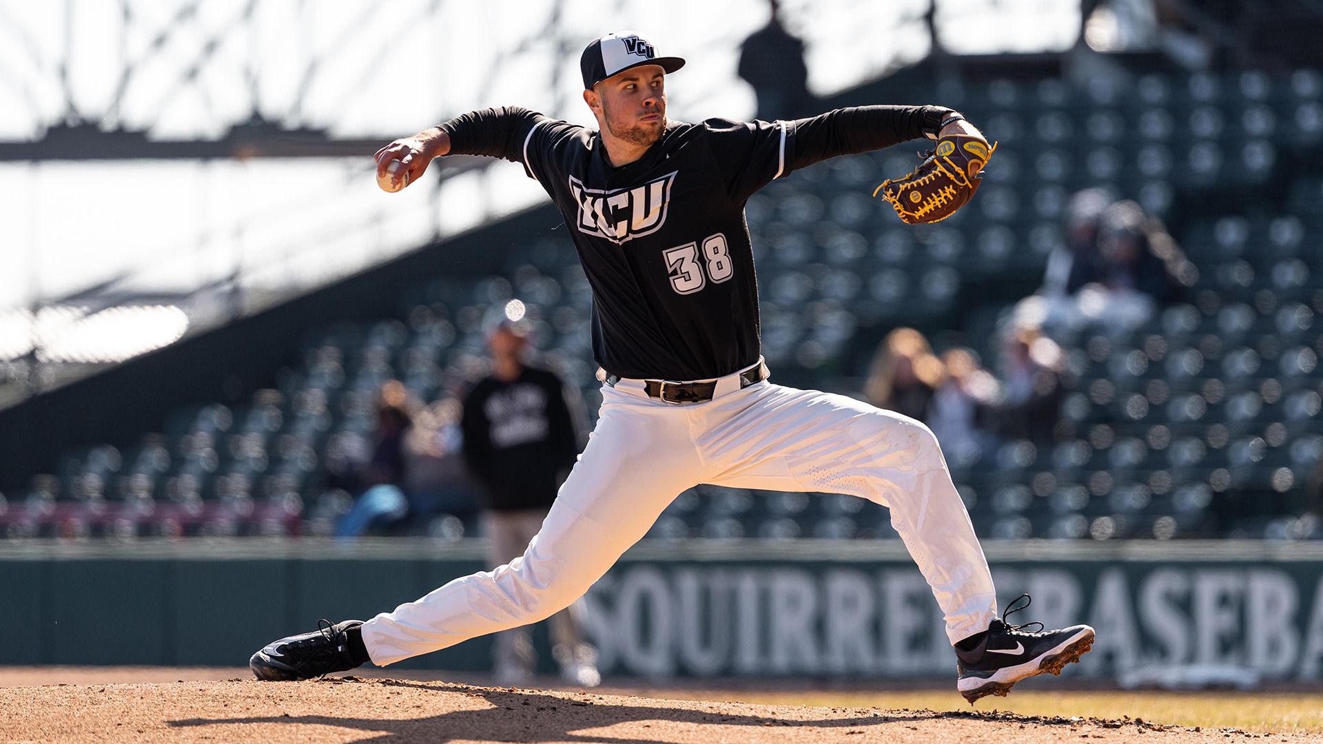 Fenix DiGiacomo pitches vs. Holy Cross in final Opening Day at The Diamond