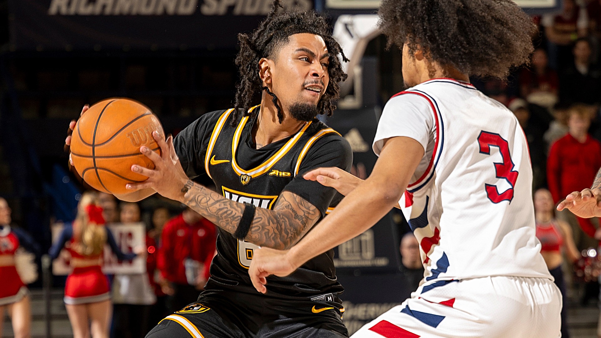 Terrence Hill Jr. looks vs. Richmond