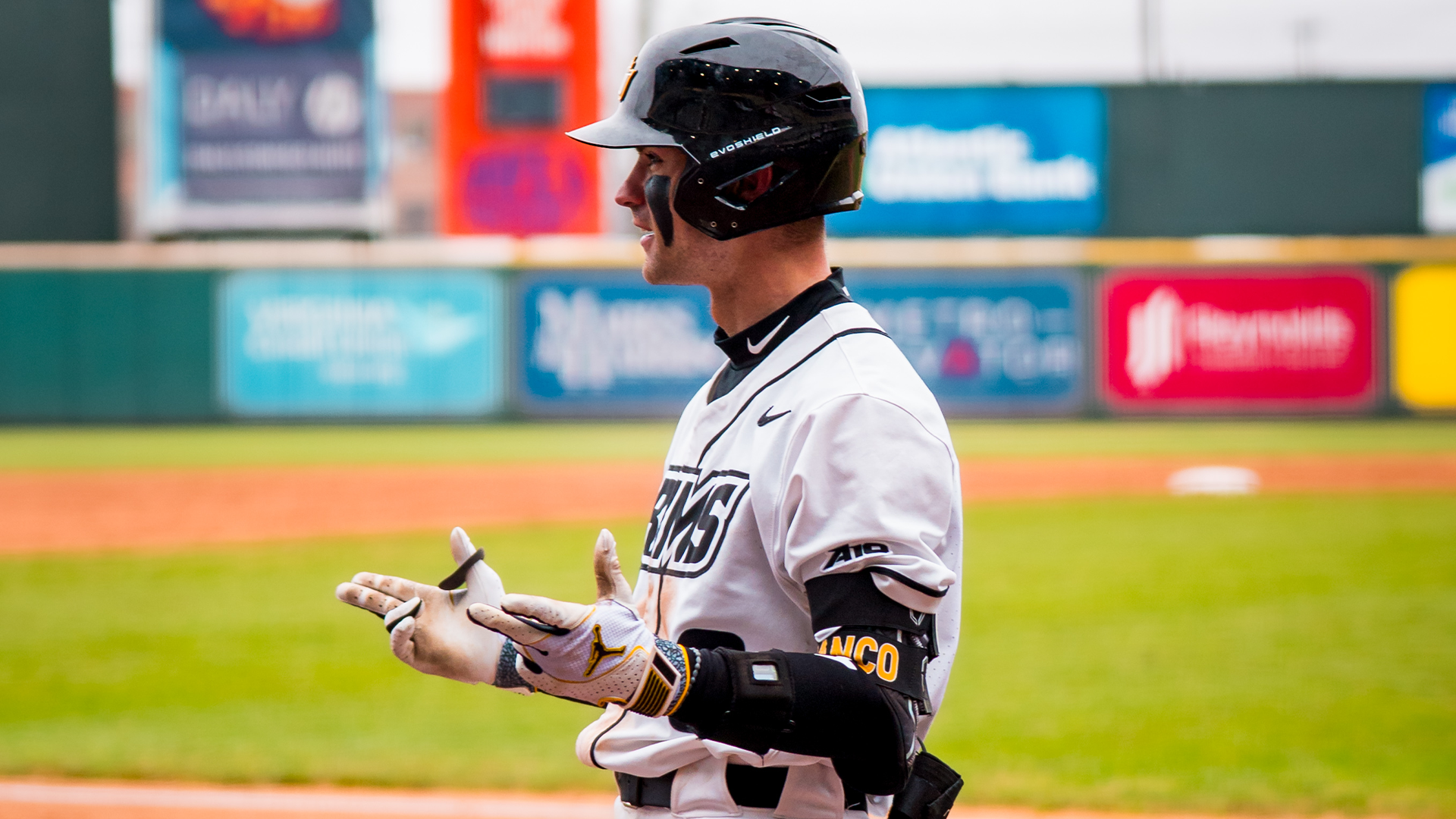 Dante DeFranco celebrates home run vs. William & Mary