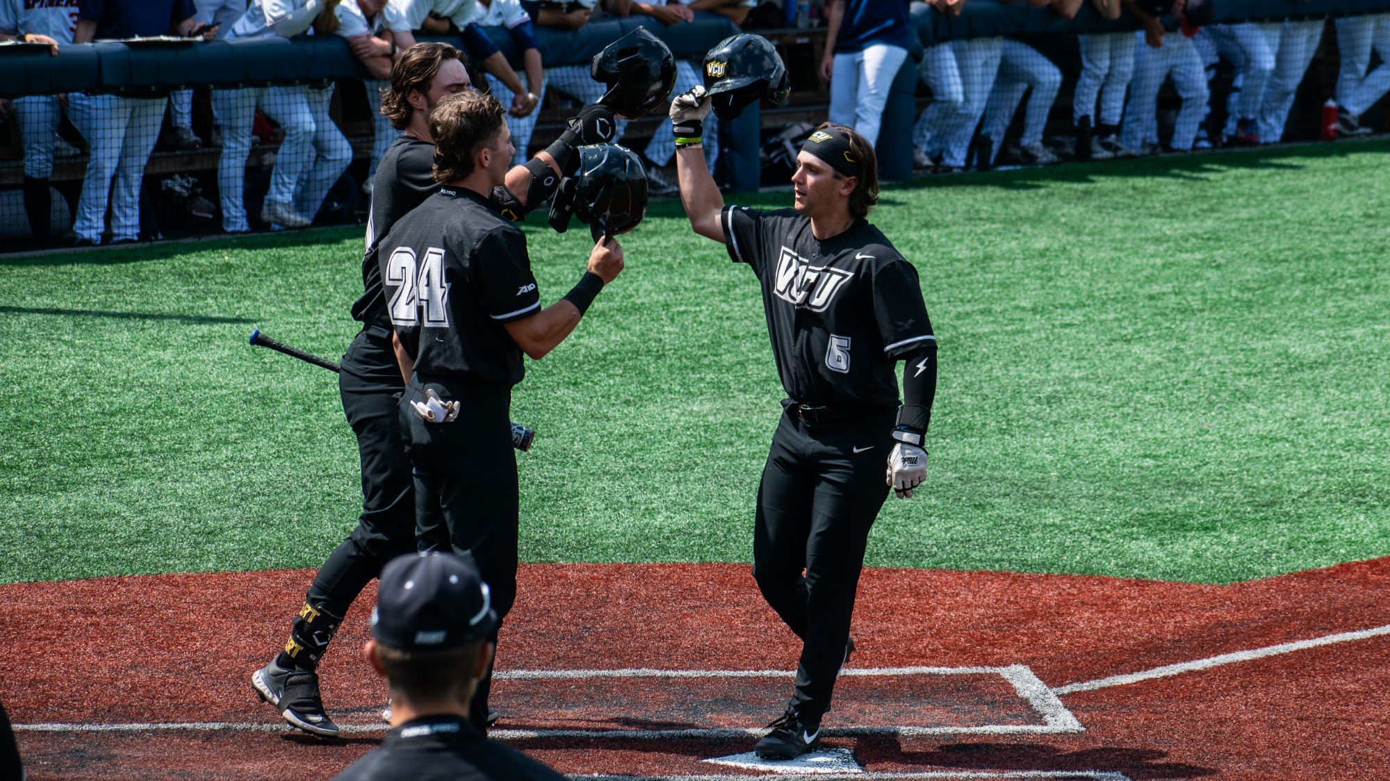 Nick Flores helmet taps home run, 100th career hit