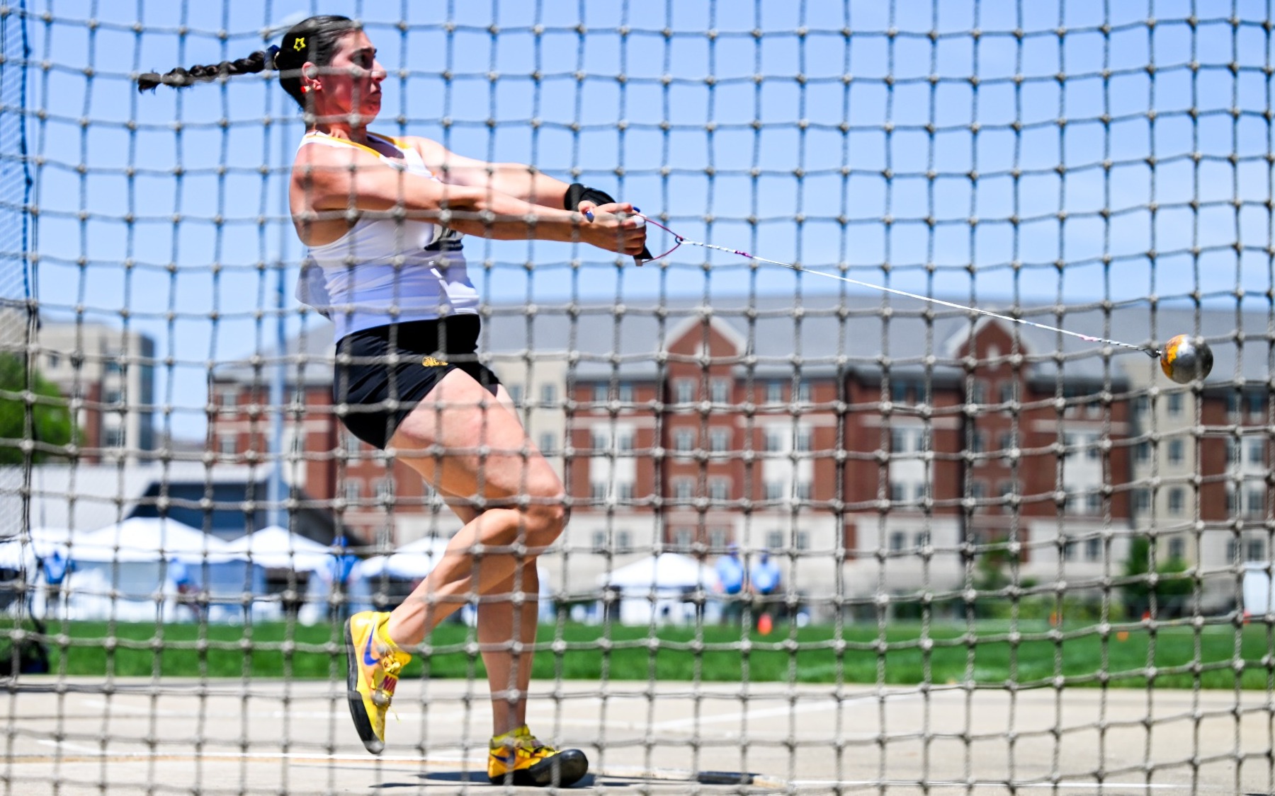 Blanca Pereira of VCU is in motion during a hammer throw event at the NCAA East Preliminary Round 2026