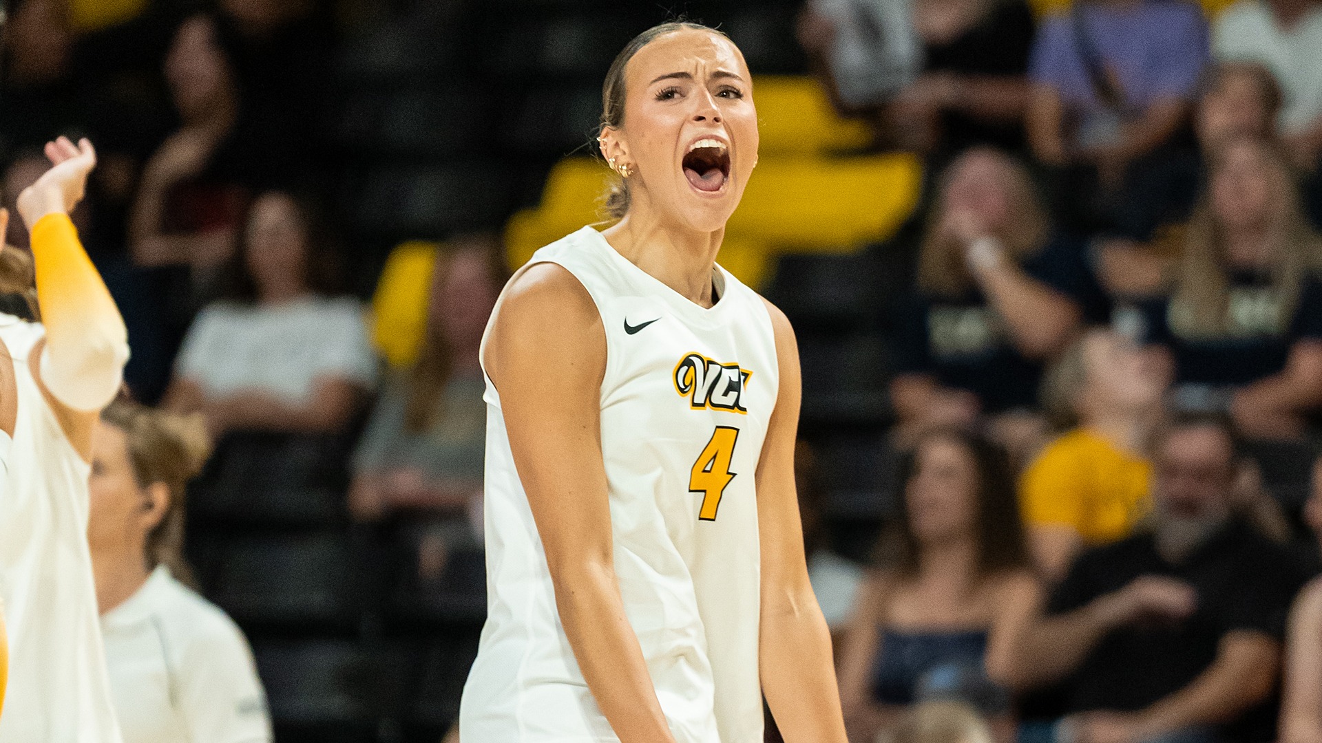 Lannah Price celebrates vs. ETSU