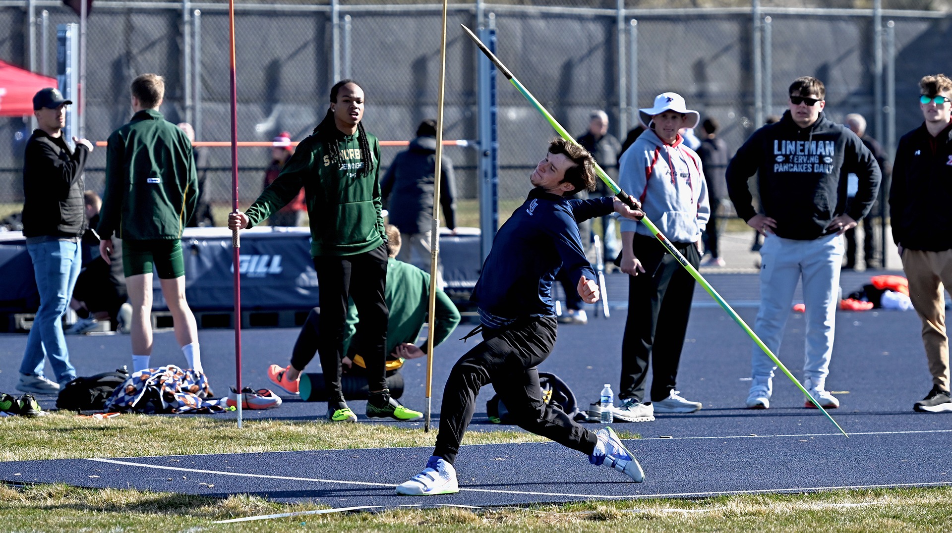 Lawrence men's track action Will Eggert