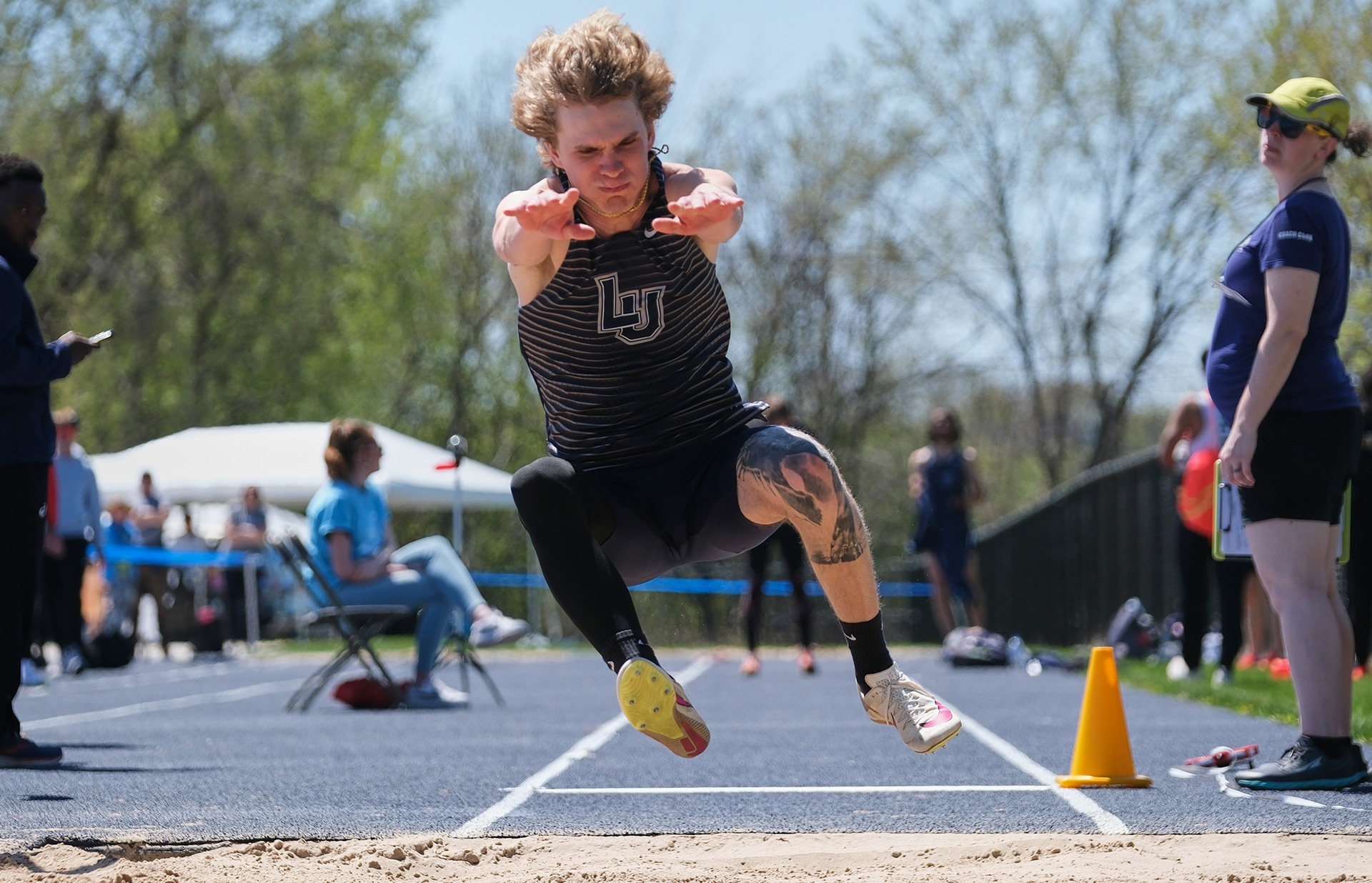Lawrence men's track action Leo Hagberg