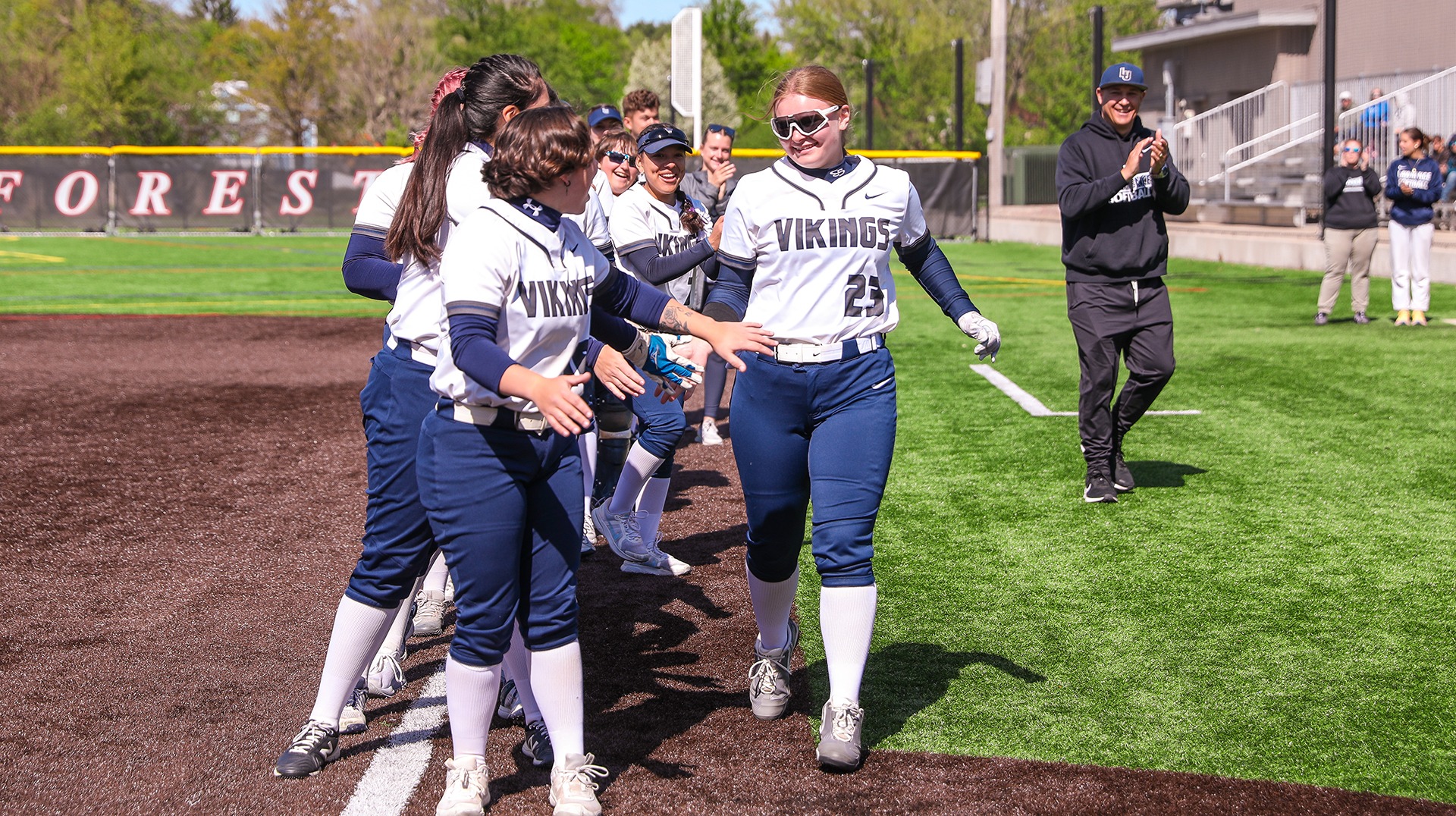 Lawrence softball action Kylan Arndt