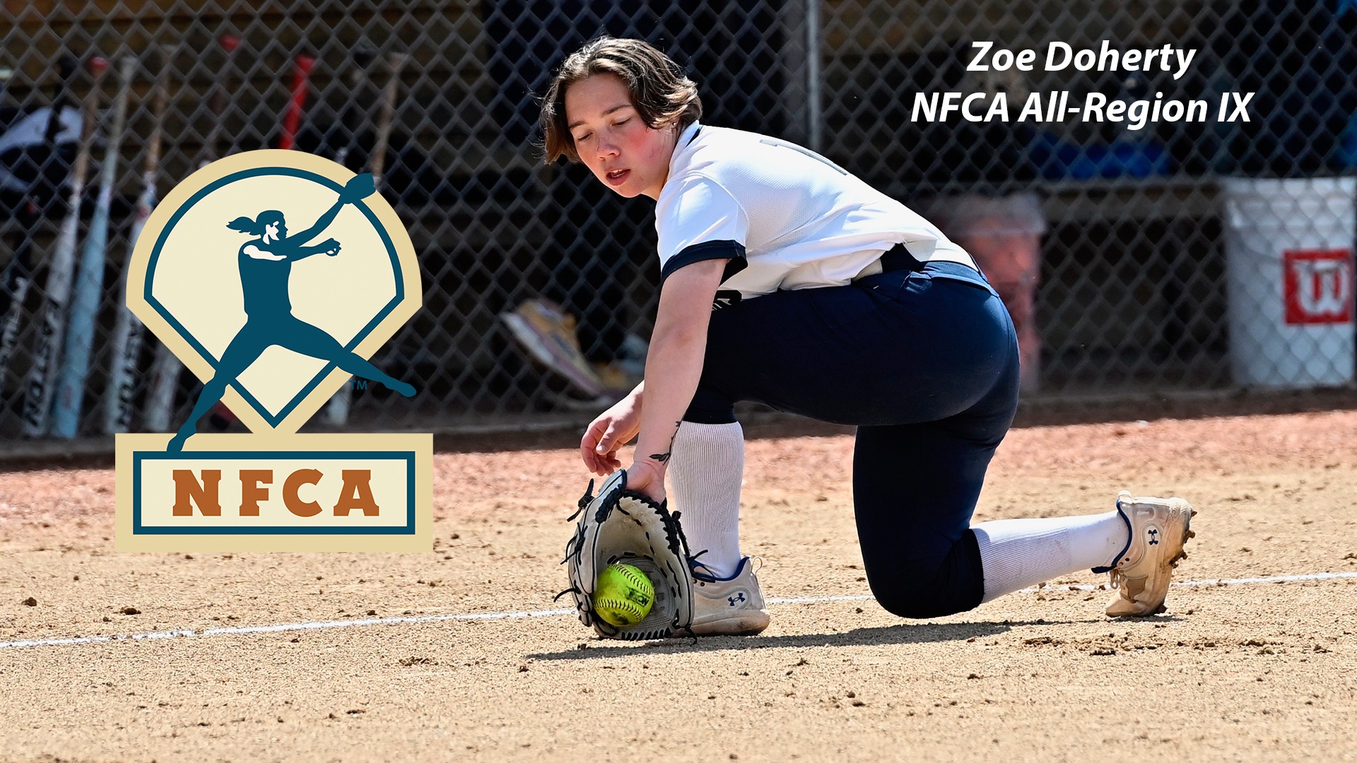 Lawrence softball action Zoe Doherty