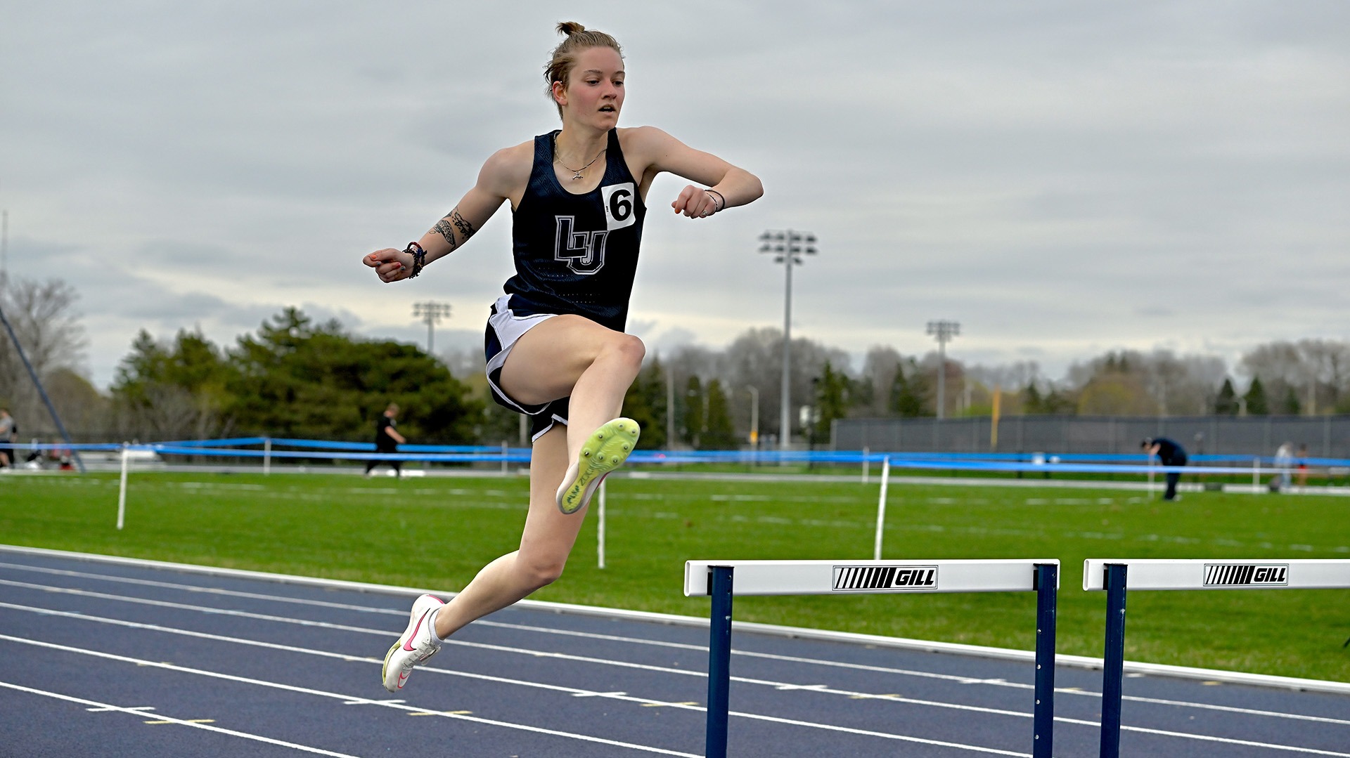 Lawrence women's track action Gaby Skorczewski