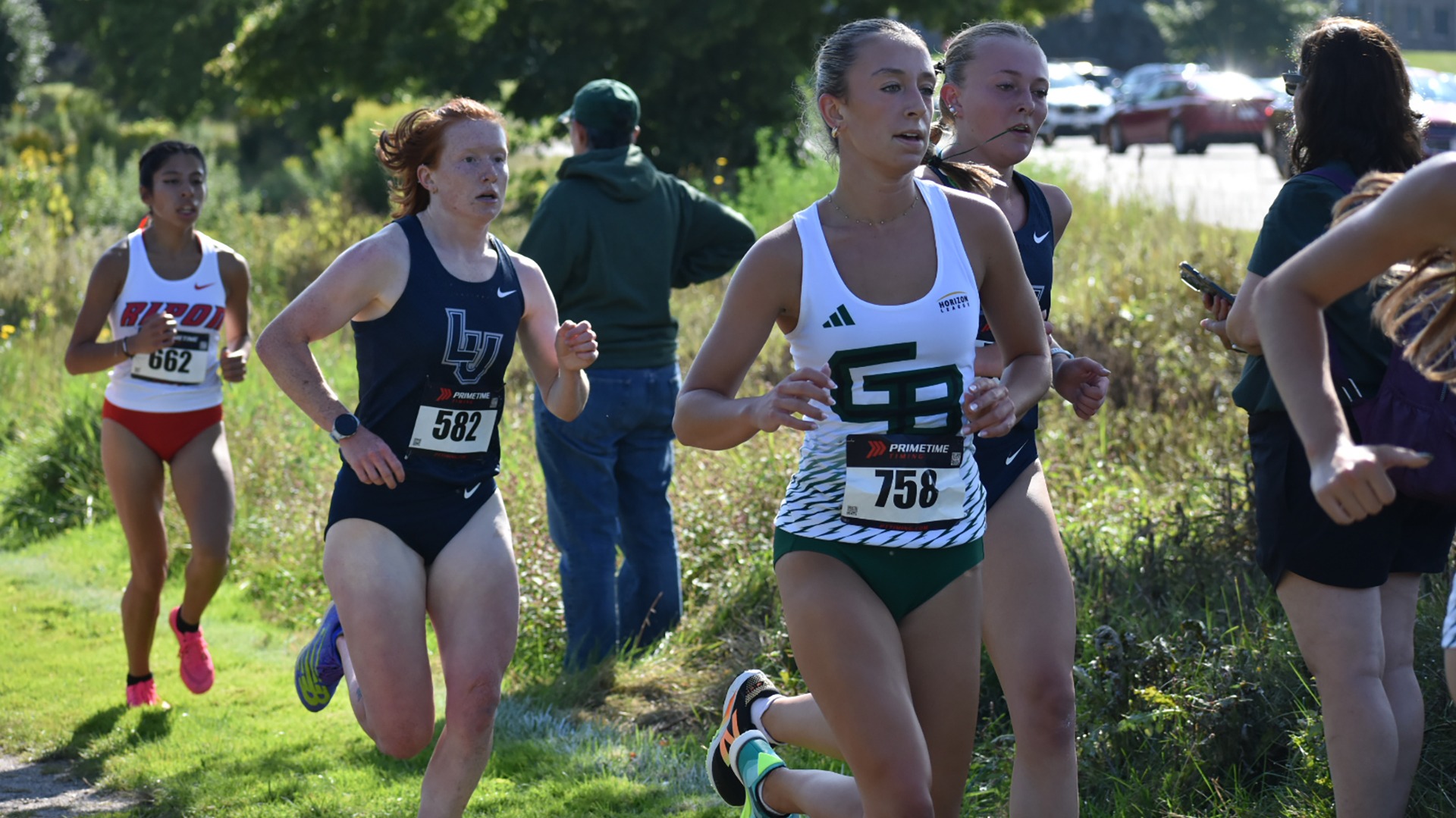 Lawrence women's cross country action 