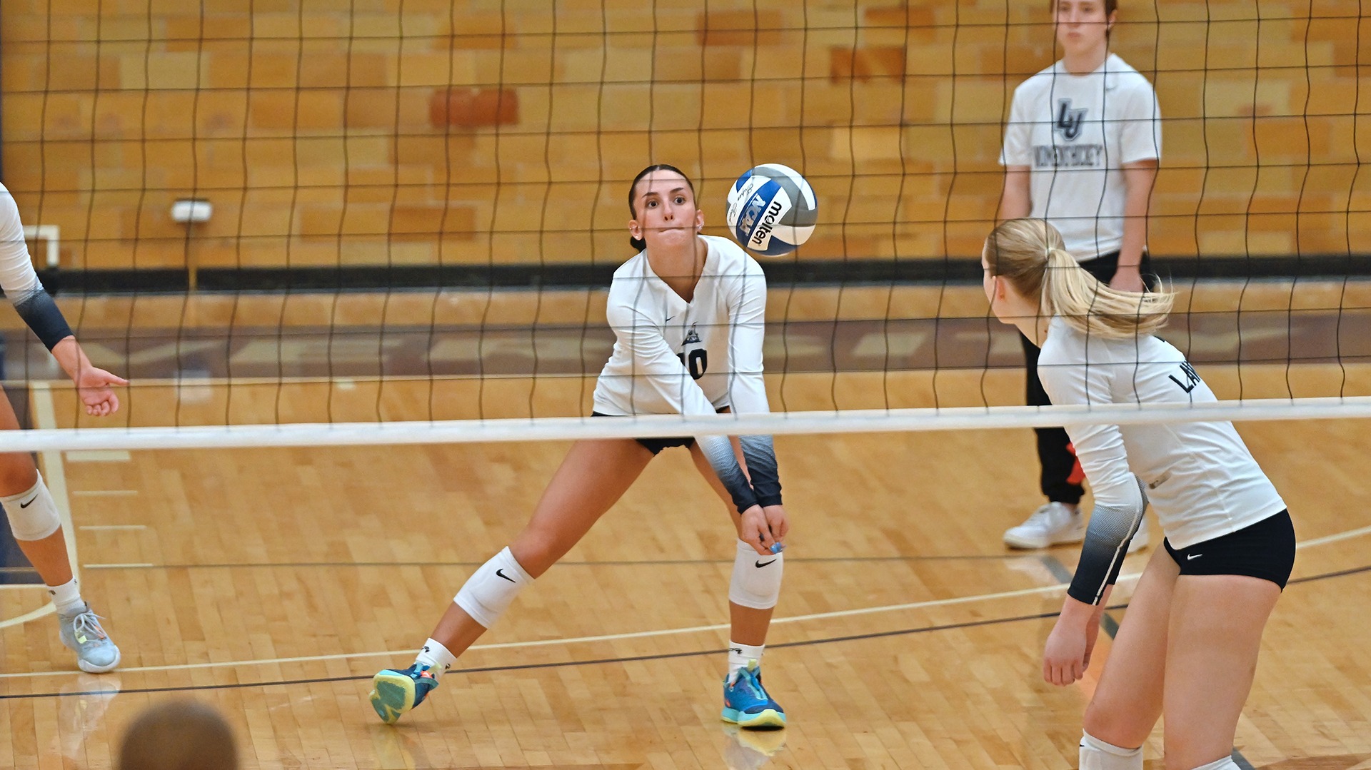 Lawrence volleyball action Hazel Cook