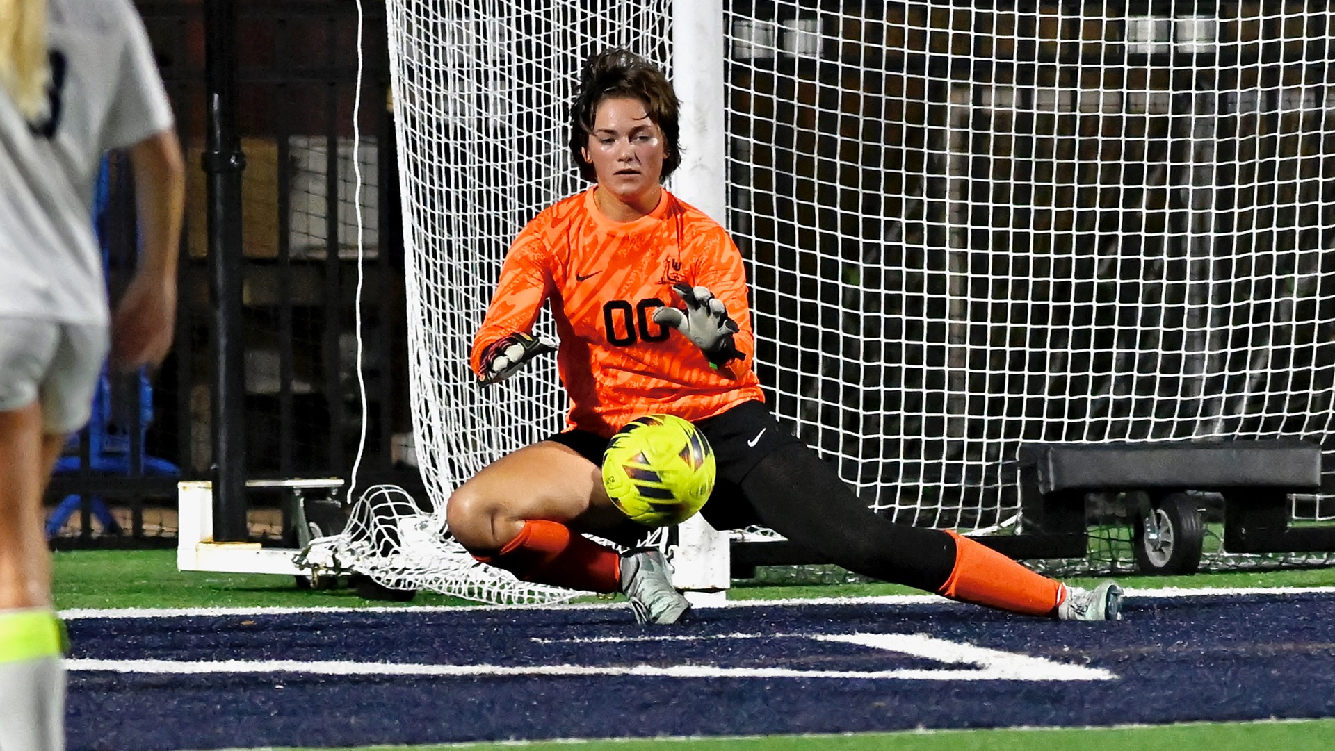 Lawrence women's soccer action Ella Lysne