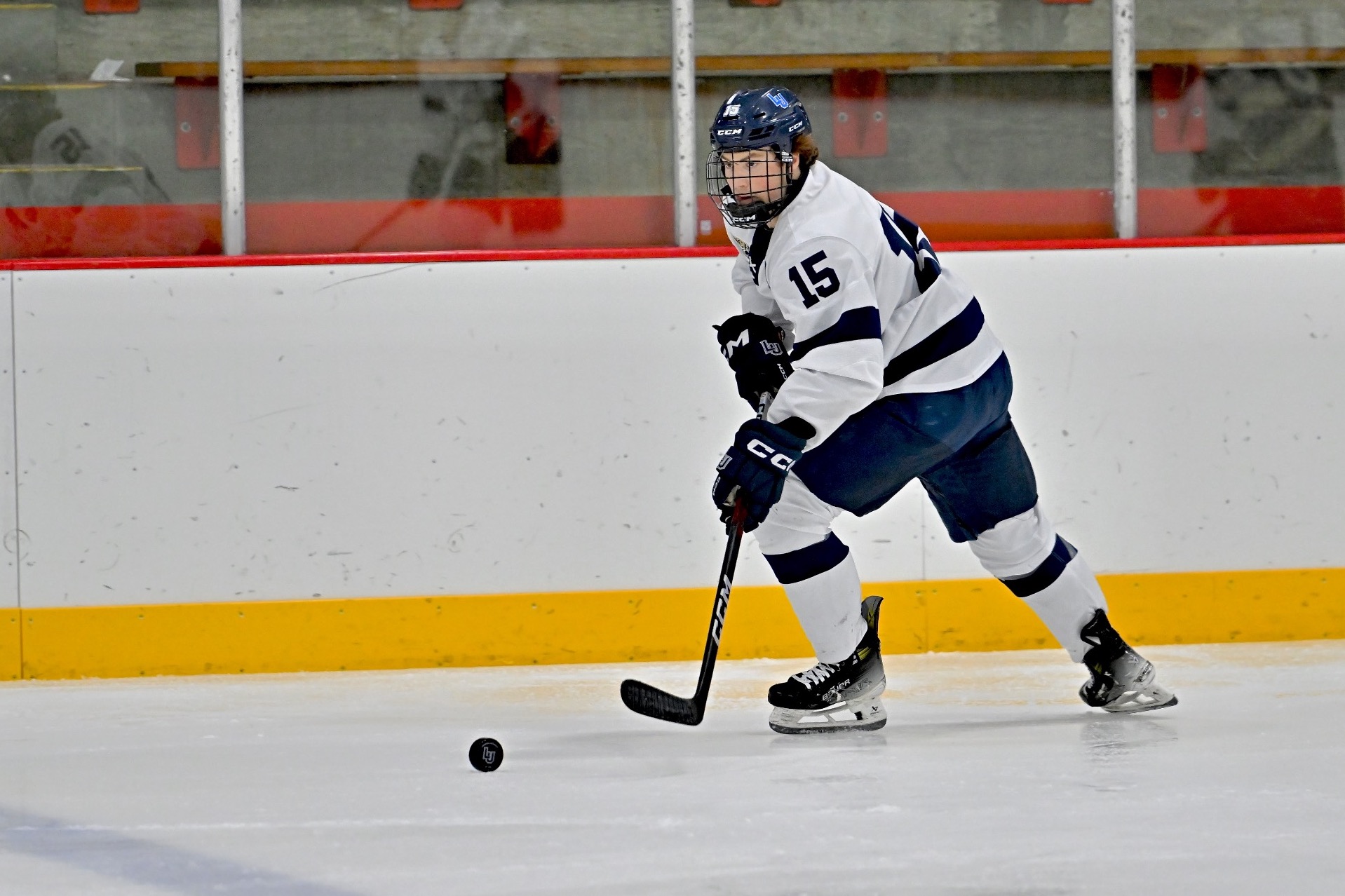 action shot of cater coultier of mens hockey 