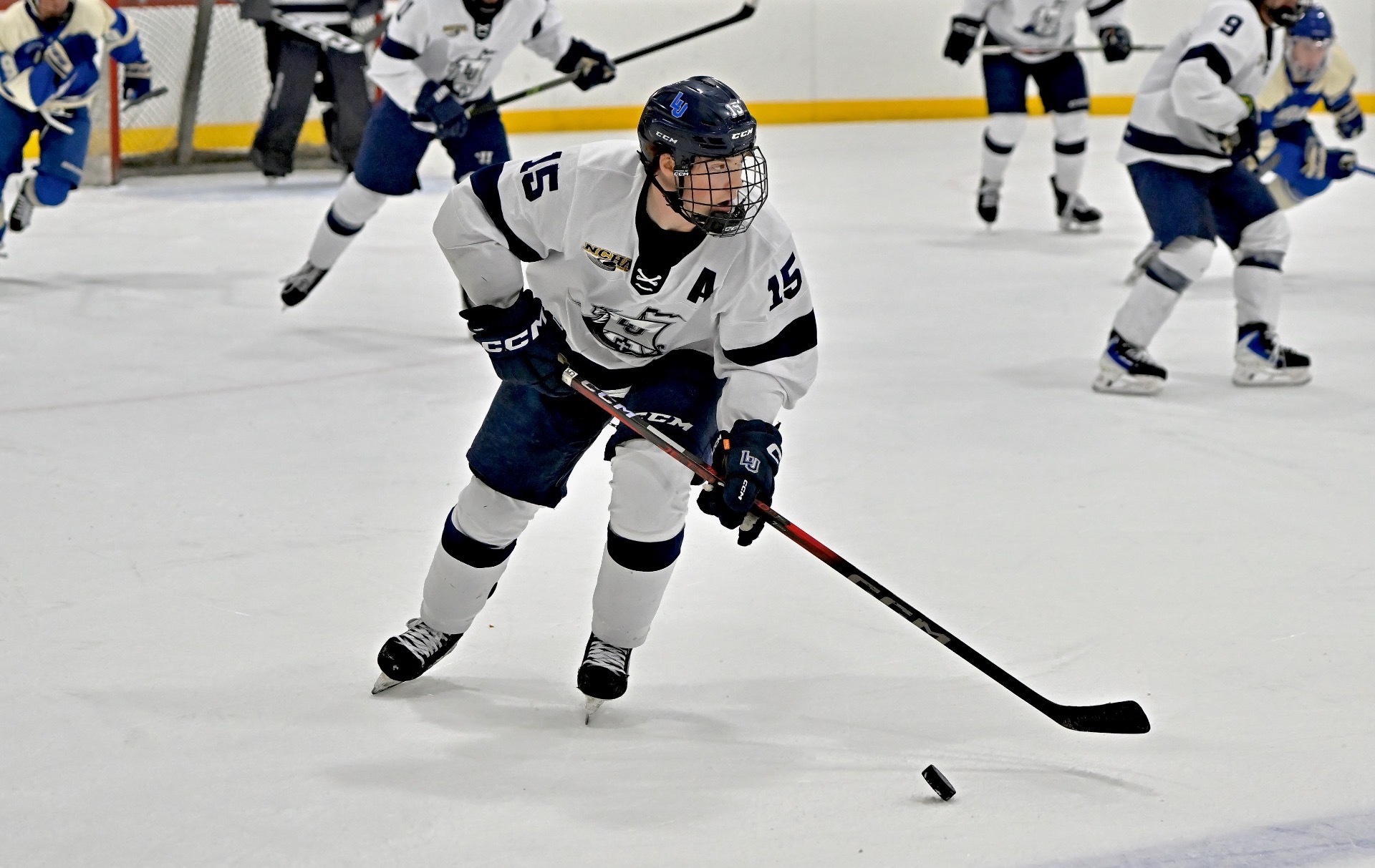 action shot of mens hockey carter 