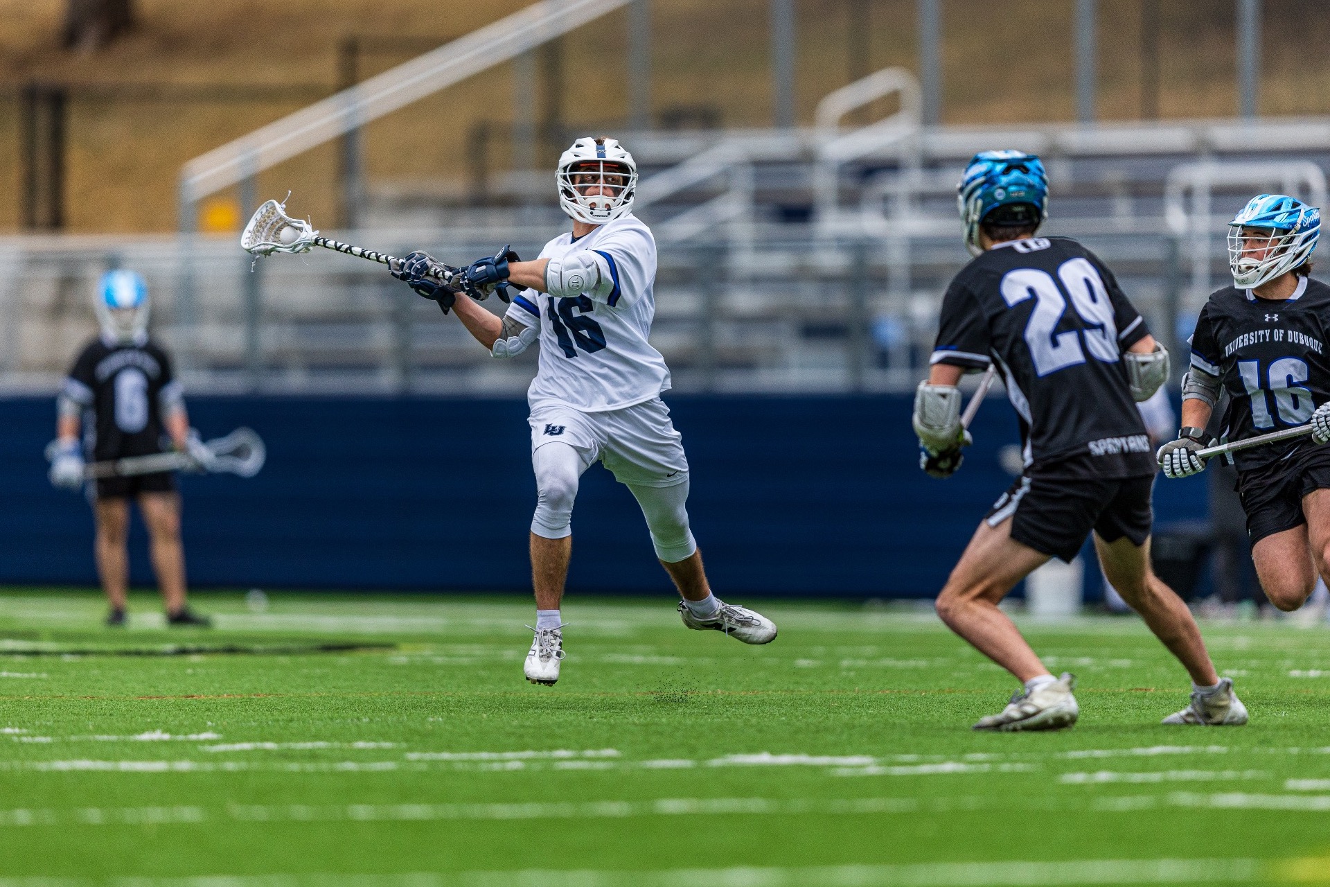 Henry Fischer Action shot form mens lacrosse 
