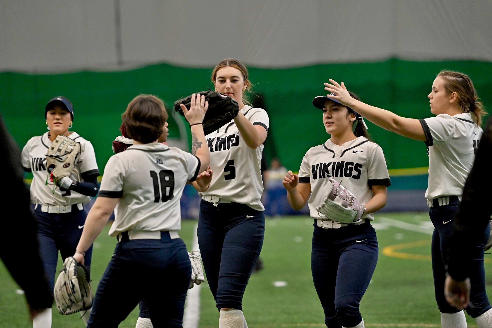 softball team action shot 
