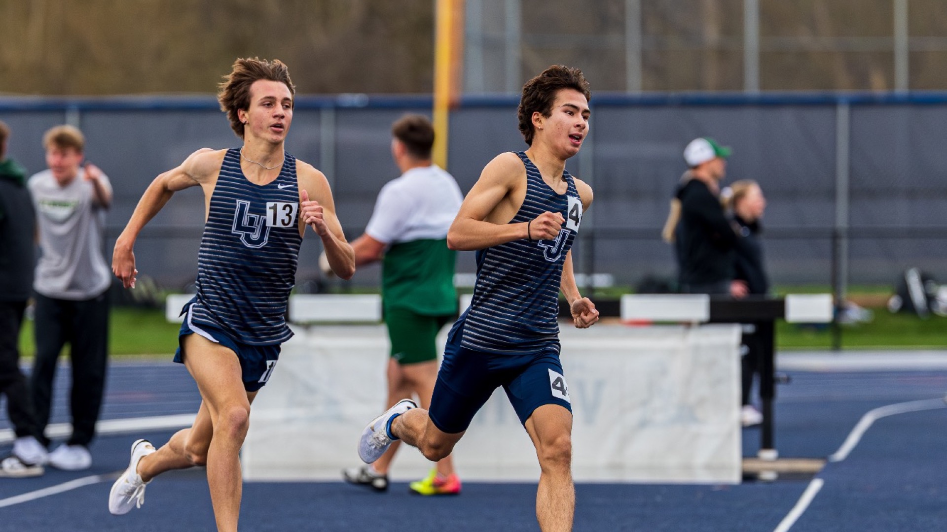 finn and Zach action shot from track 