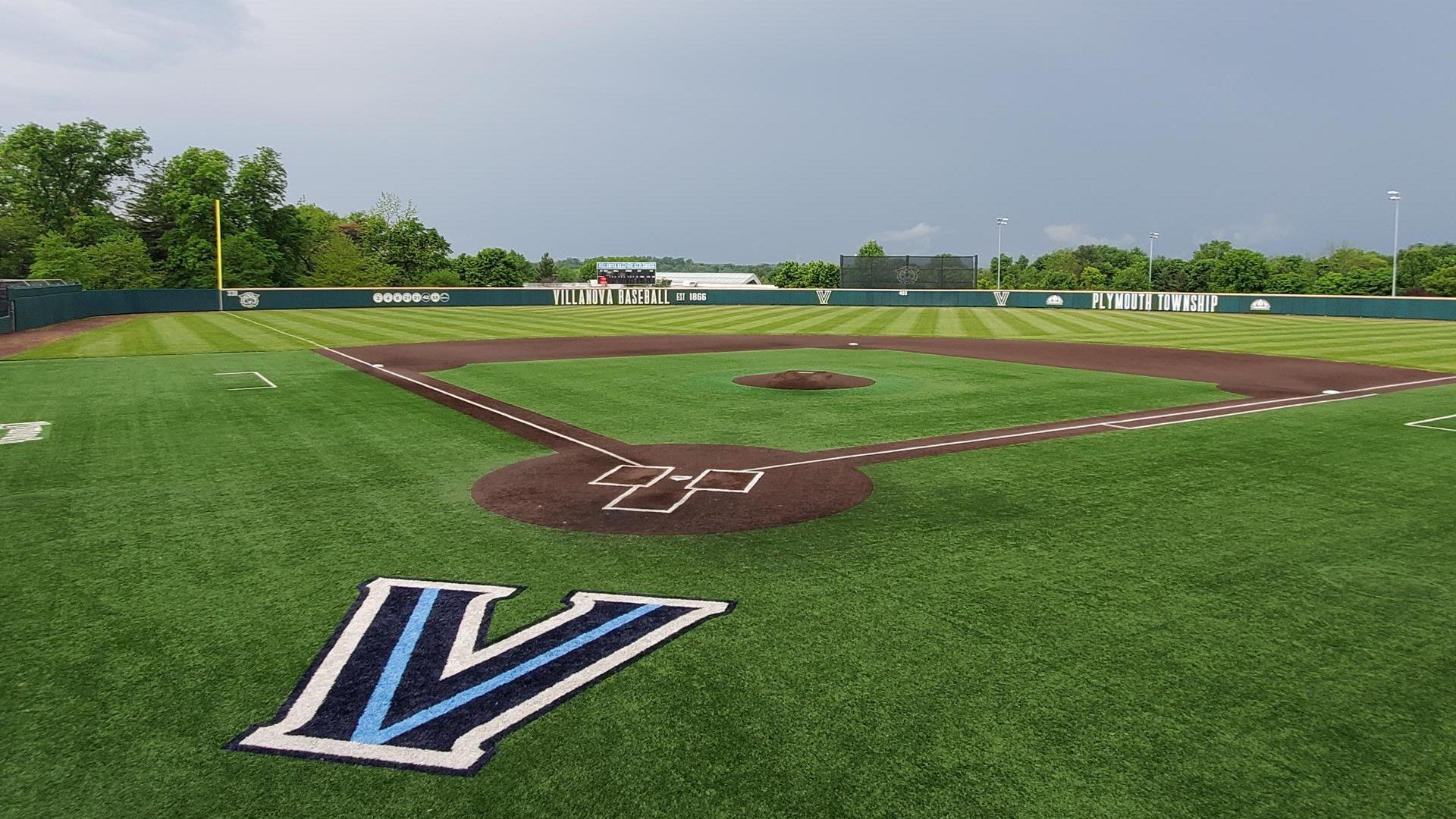 Rainy Villanova Ballpark at Plymouth