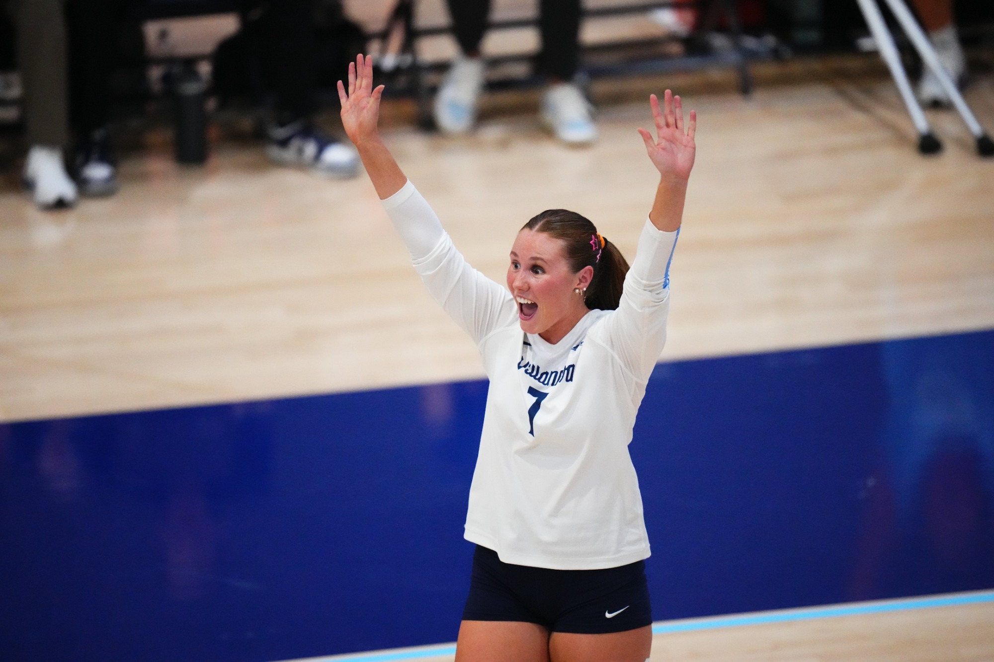Alyssa Nelson celebration vs. Providence 10.2